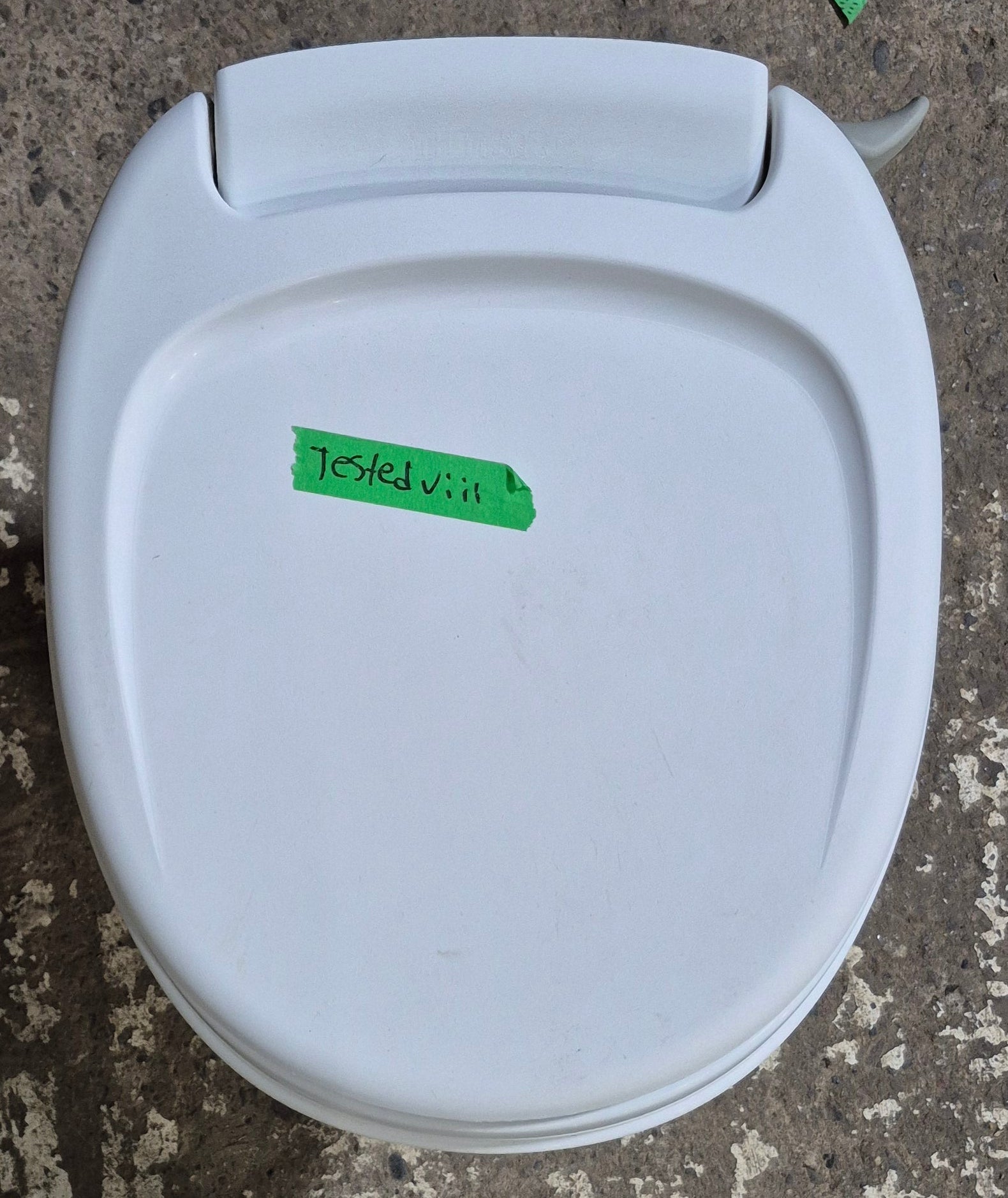 Used Complete Thetford Toilet, Hand Flush, High Profile, Off - White - AQUA MAGIC V , 31648 - Young Farts RV Parts