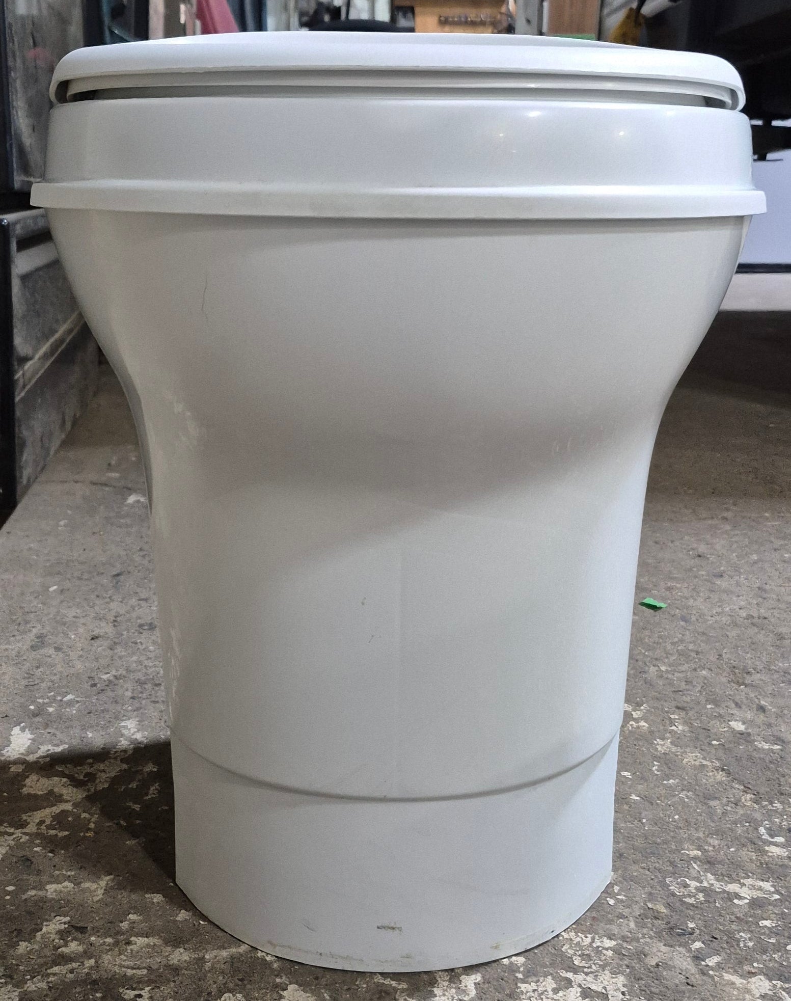 Used Complete Thetford Toilet, Hand Flush, High Profile, Off - White - AQUA MAGIC V , 31648 - Young Farts RV Parts
