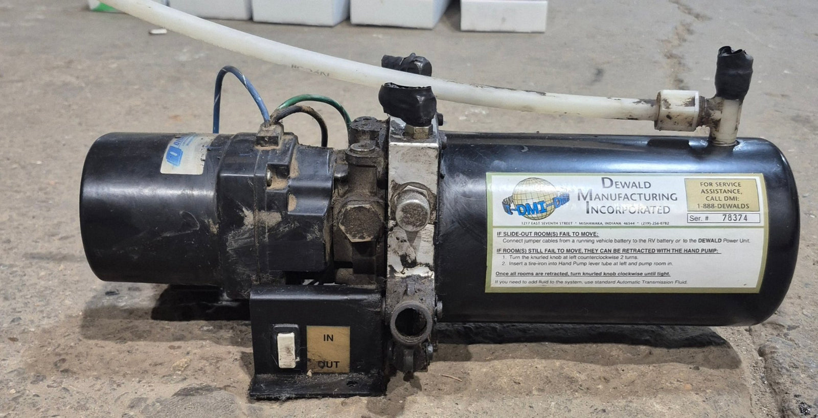 Used Dewald RV Slide Out Hydraulic Pump/Motor/Tank Assembly - Young Farts RV Parts