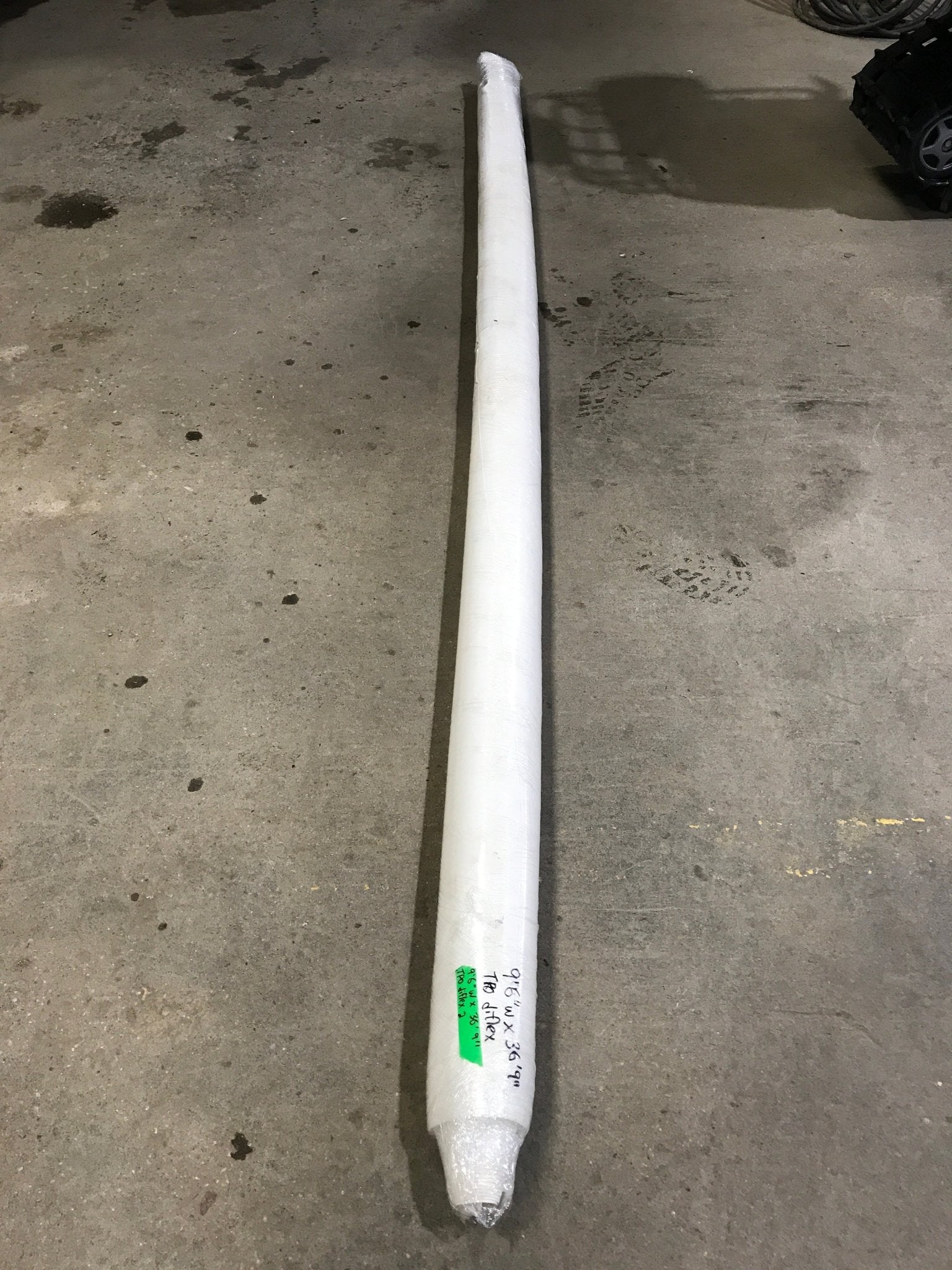 Used DIFLEX II TPO Roofing Membrane, White - 9'6