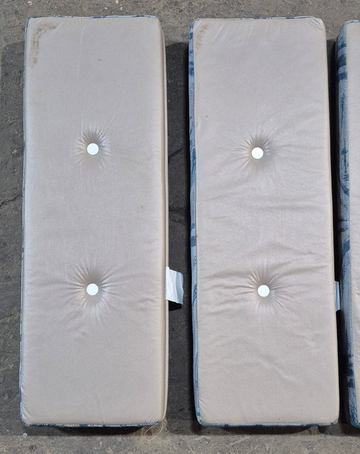 Used Dinette Cushion Set - 4 piece - 2 @ 37" x 21 1/2" x 4" D , 2 @ 37" x 12 1/2" x 4" D - Young Farts RV Parts