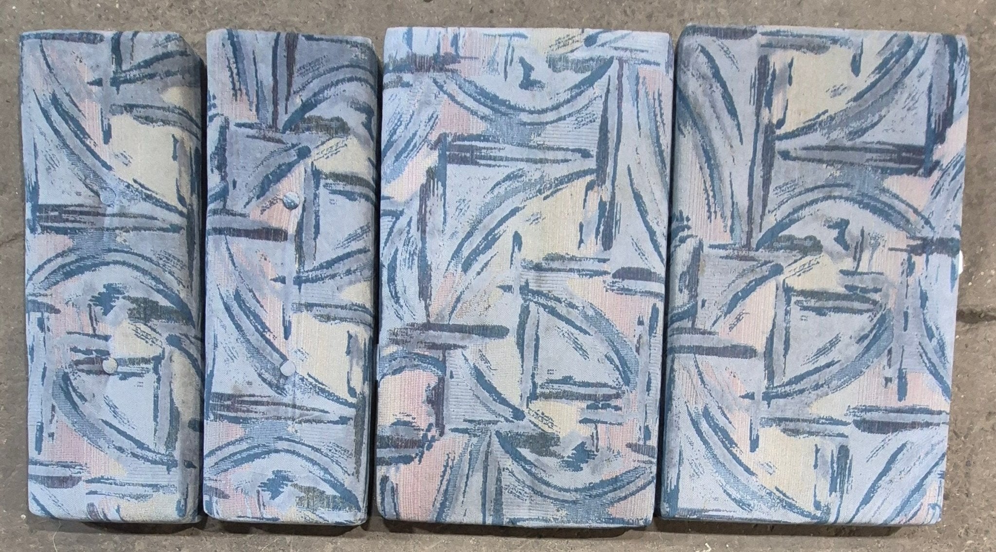 Used Dinette Cushion Set - 4 piece - 2 @ 37" x 21 1/2" x 4" D , 2 @ 37" x 12 1/2" x 4" D - Young Farts RV Parts