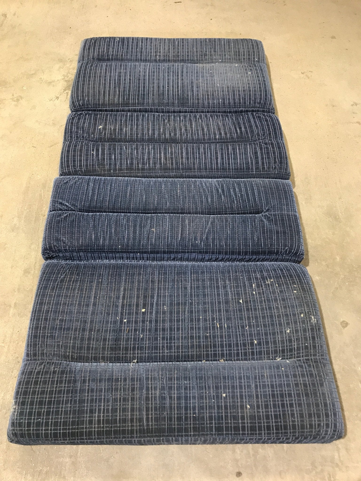 Used Dinette Cushion Set - 4 piece 2 @ 37" X 23" X 4" D, 2 @ 37" X 15" X 4" D - Young Farts RV Parts