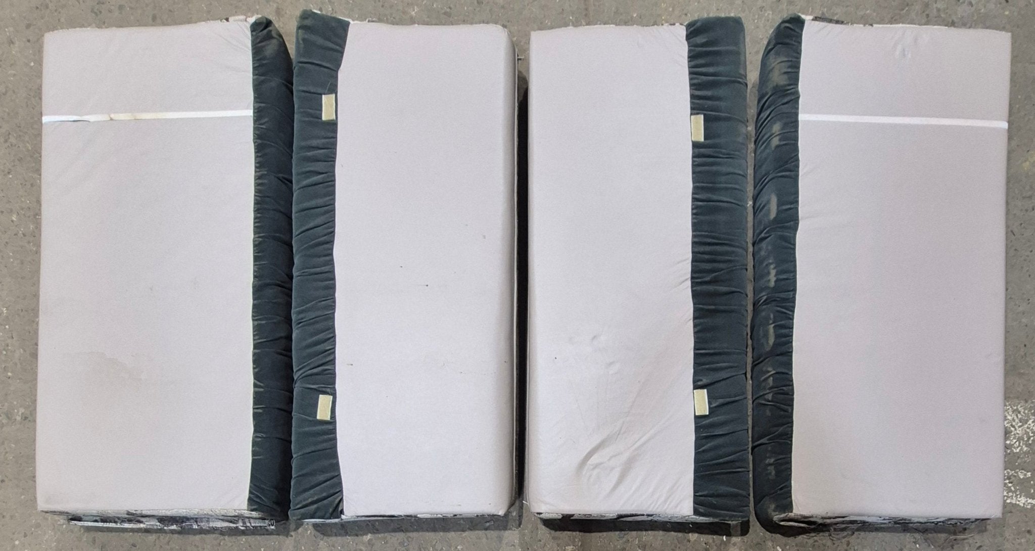 Used Dinette Cushion Set - 4 piece - 2 @ 39 1/2" X 19" X 4 1/2" D , 2 @ 39 1/2" X 17" X 4 1/2" D - Young Farts RV Parts