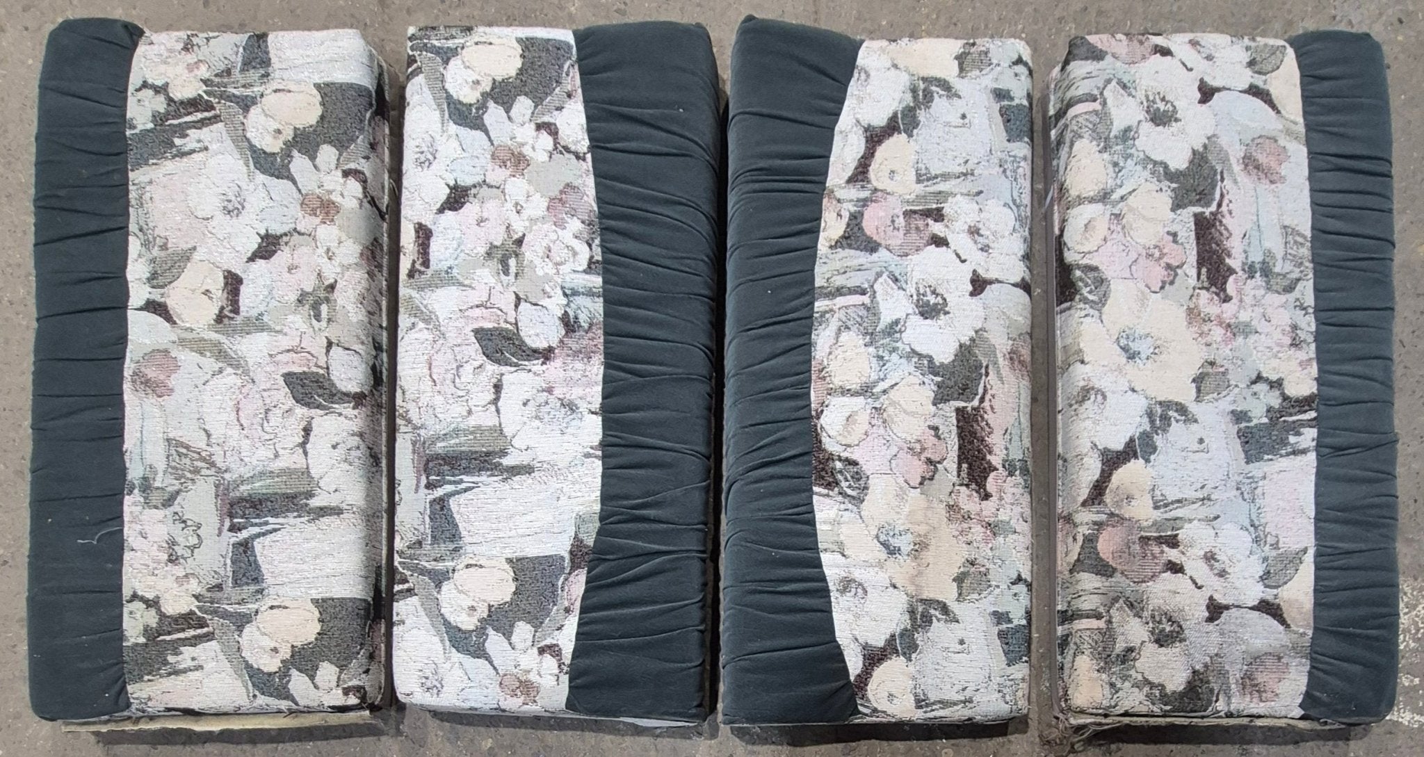 Used Dinette Cushion Set - 4 piece - 2 @ 39 1/2" X 19" X 4 1/2" D , 2 @ 39 1/2" X 17" X 4 1/2" D - Young Farts RV Parts