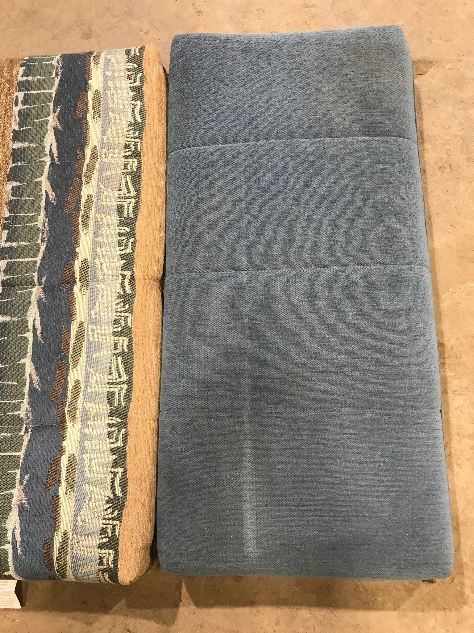 Used Dinette Cushion Set - 4 piece - 2 @ 39" x 19" x 4 1/2" D, 2 @ 39" x 19" x 4 1/2" D - Young Farts RV Parts