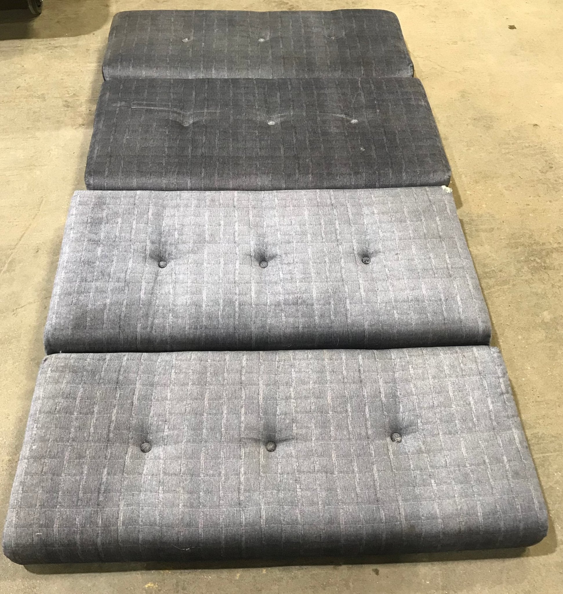USED Dinette Cushion Set- 4 piece - 2 @ 39" X 25" X 4 1/2" D, 2 @ 39" X 12" X 4 1/2" D - Young Farts RV Parts