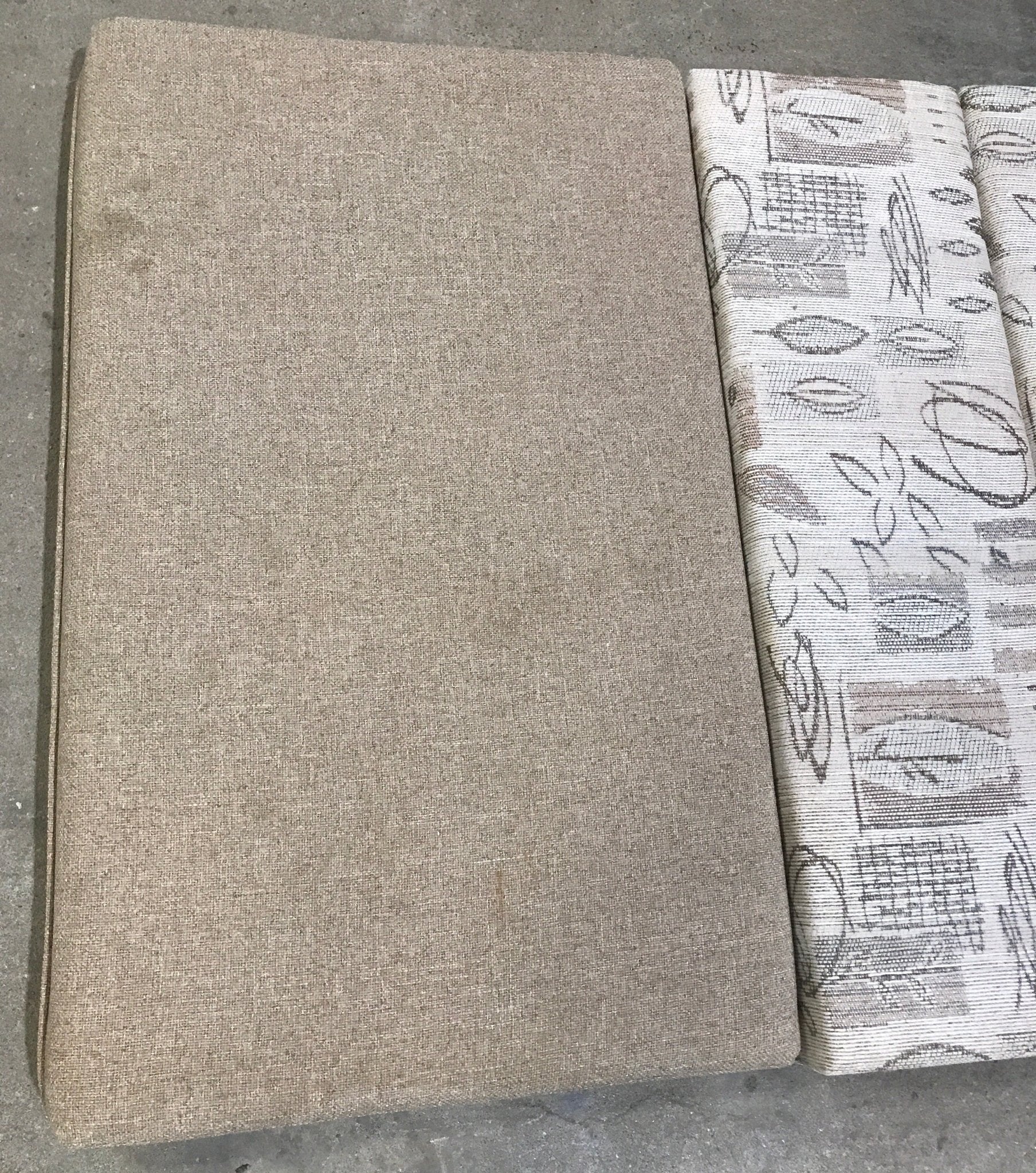 Used Dinette Cushion Set - 4 piece - 2 @ 40" x 24" x 4" D, 2 @ 40" x 13" x 4" D - Young Farts RV Parts