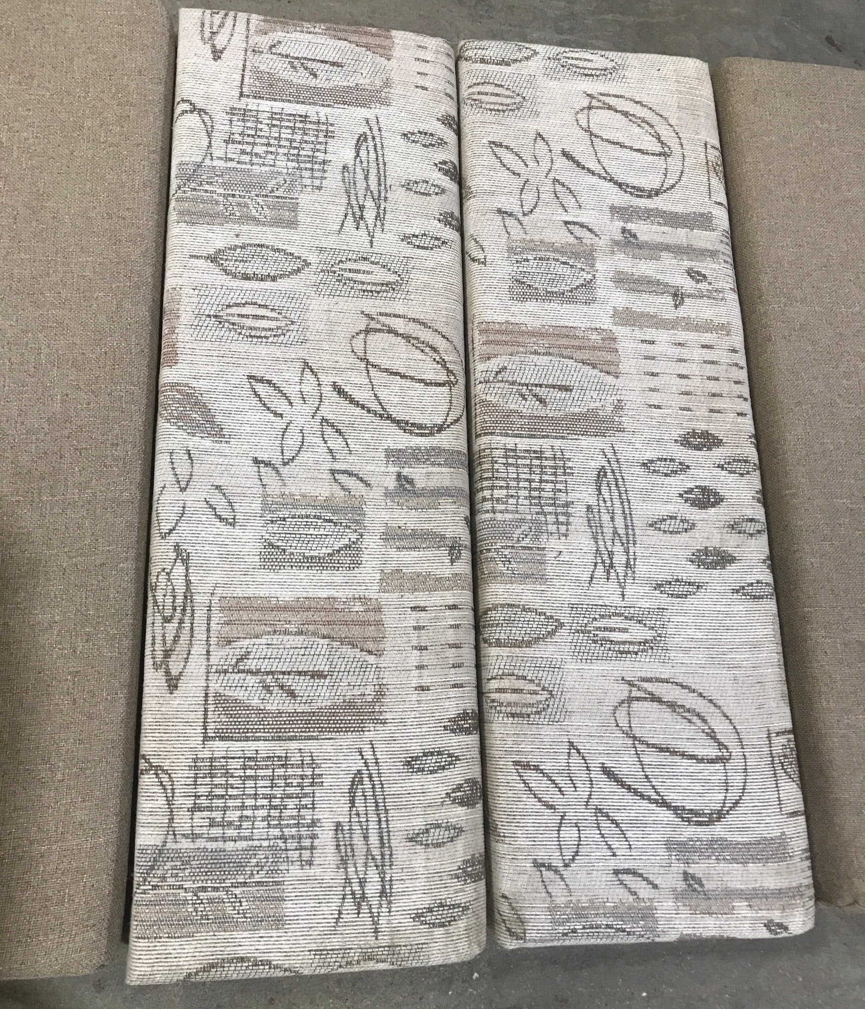 Used Dinette Cushion Set - 4 piece - 2 @ 40" x 24" x 4" D, 2 @ 40" x 13" x 4" D - Young Farts RV Parts