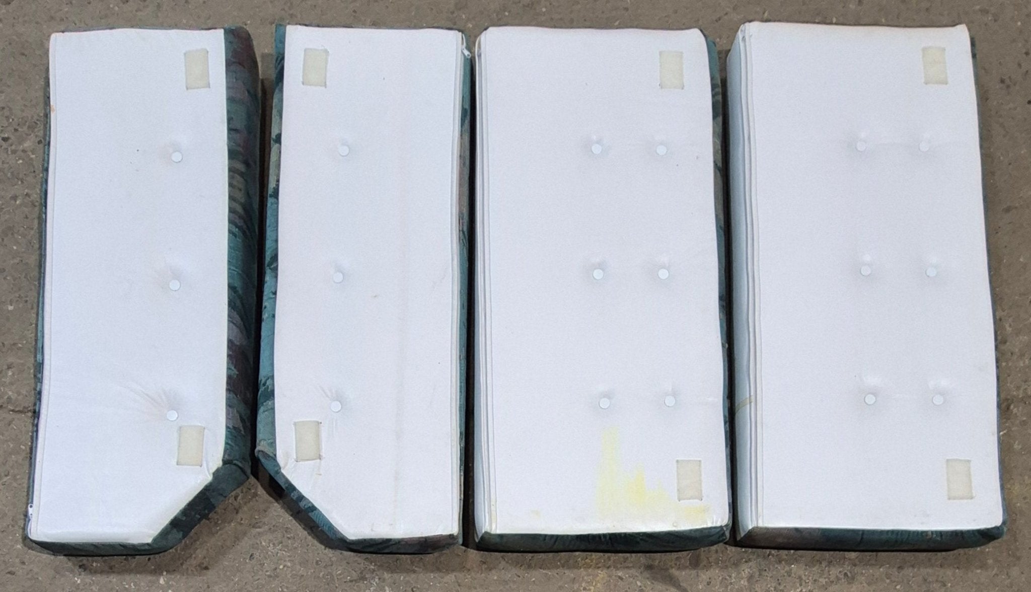Used Dinette Cushion Set - 4 piece - 2 @ 42" X 15 1/2" X 4" D , 2 @ 41 1/2" X 19" X 4" D - Young Farts RV Parts