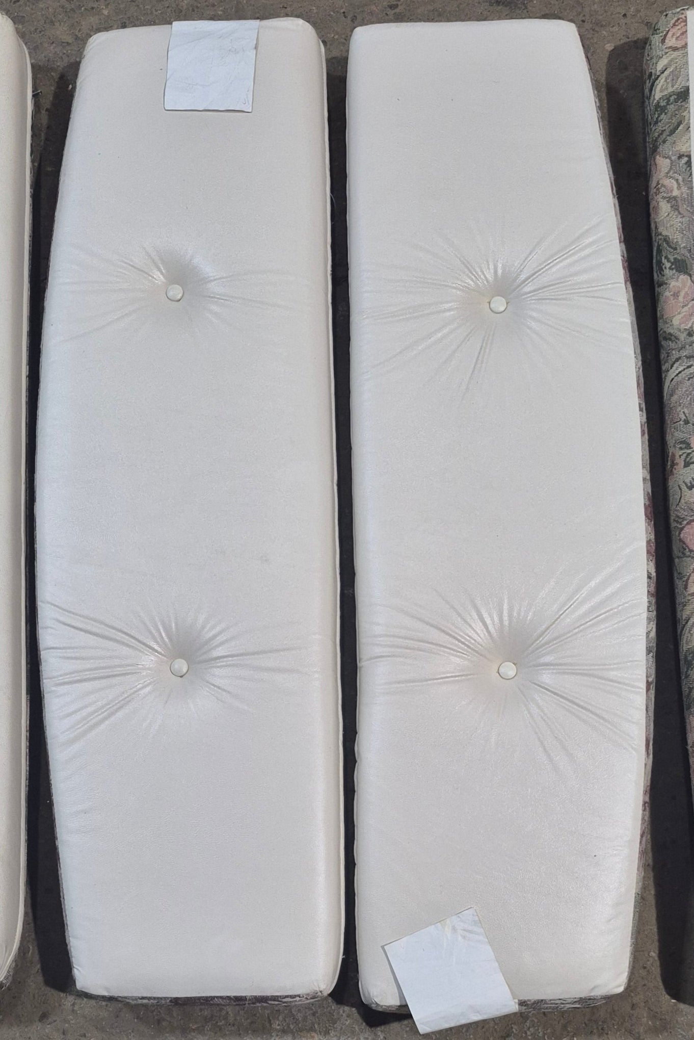 Used Dinette Cushion Set - 4 piece - 2 @ 45" X 24" X 4" D , 2 @ 45" X 12" X 4" D - Young Farts RV Parts