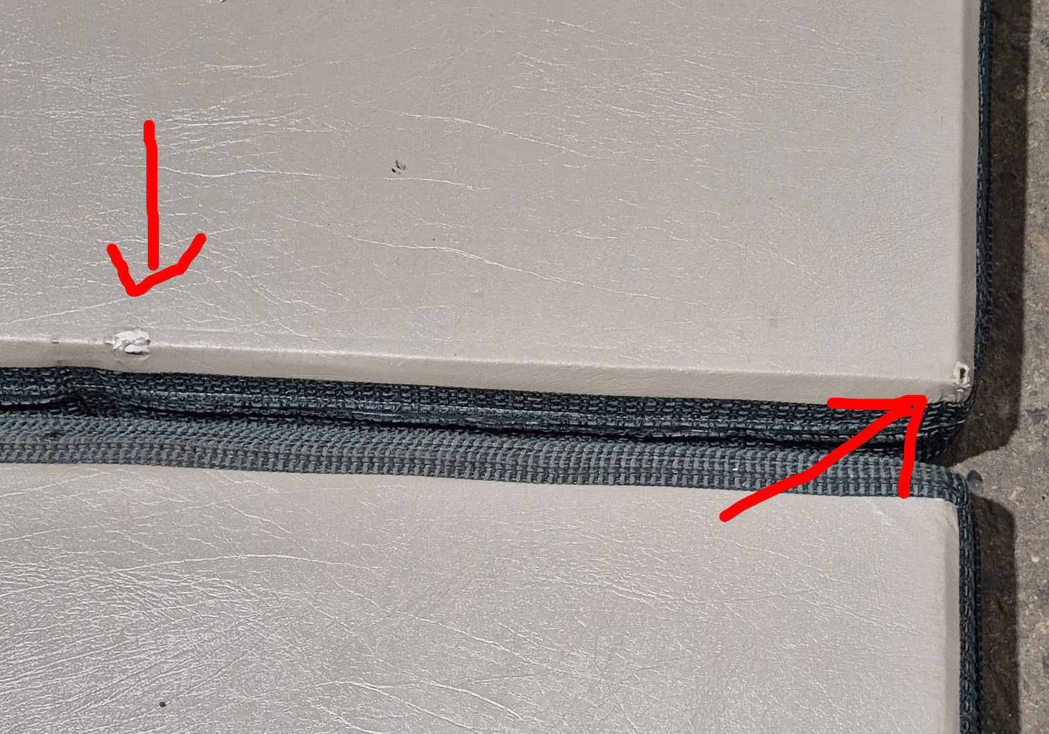 Used Dinette Cushion Set - 4 piece - 4 @ 38 1/2" x 19" x 4" D - Young Farts RV Parts