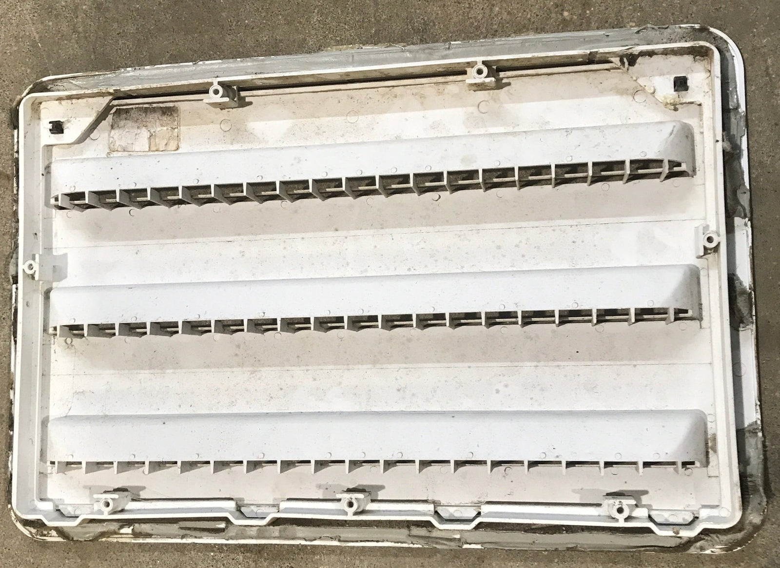 Used DOMETIC 3109350.011 - Air Intake Side Refrigerator Vent - HAS FRAME - Young Farts RV Parts