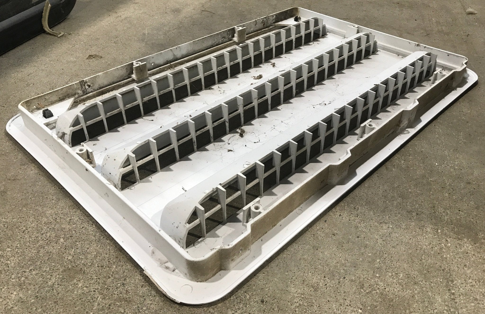 Used DOMETIC 3109350.011 - Air Intake Side Refrigerator Vent - HAS FRAME - Young Farts RV Parts