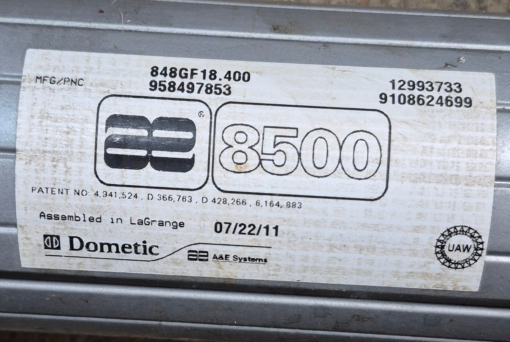 Used Dometic/ A&E Awning Roller Tube 18' - Young Farts RV Parts