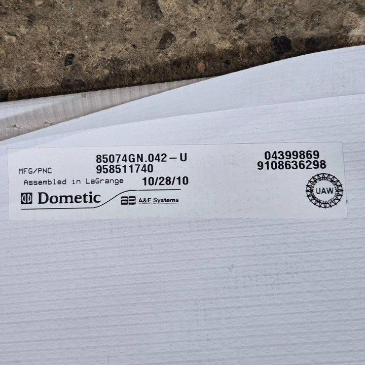 Used Dometic/ A&E Deluxe Plus Window Awning, Black Hardware, 3' - 85074GN.042 - Young Farts RV Parts