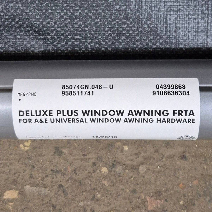Used Dometic/ A&E Deluxe Plus Window Awning, Black Hardware, 4' - 85074GN.048 - U - Young Farts RV Parts