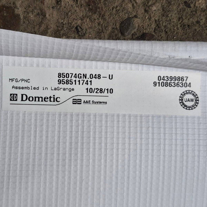 Used Dometic/ A&E Deluxe Plus Window Awning, Black Hardware, 4' - 85074GN.048 - U - Young Farts RV Parts