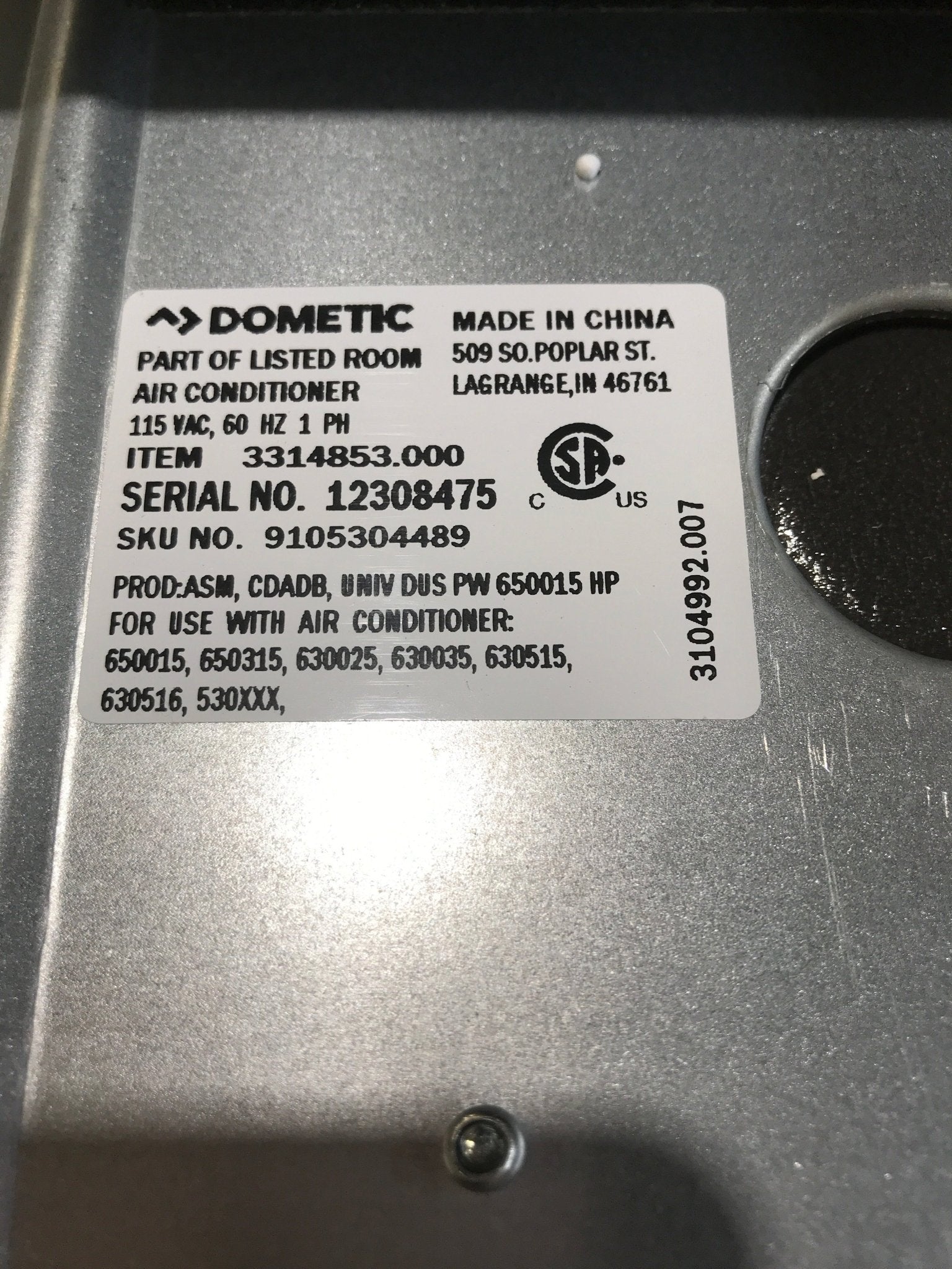 Used DOMETIC AIR DISTRIBUTION BOX - 3314853.000 - Young Farts RV Parts