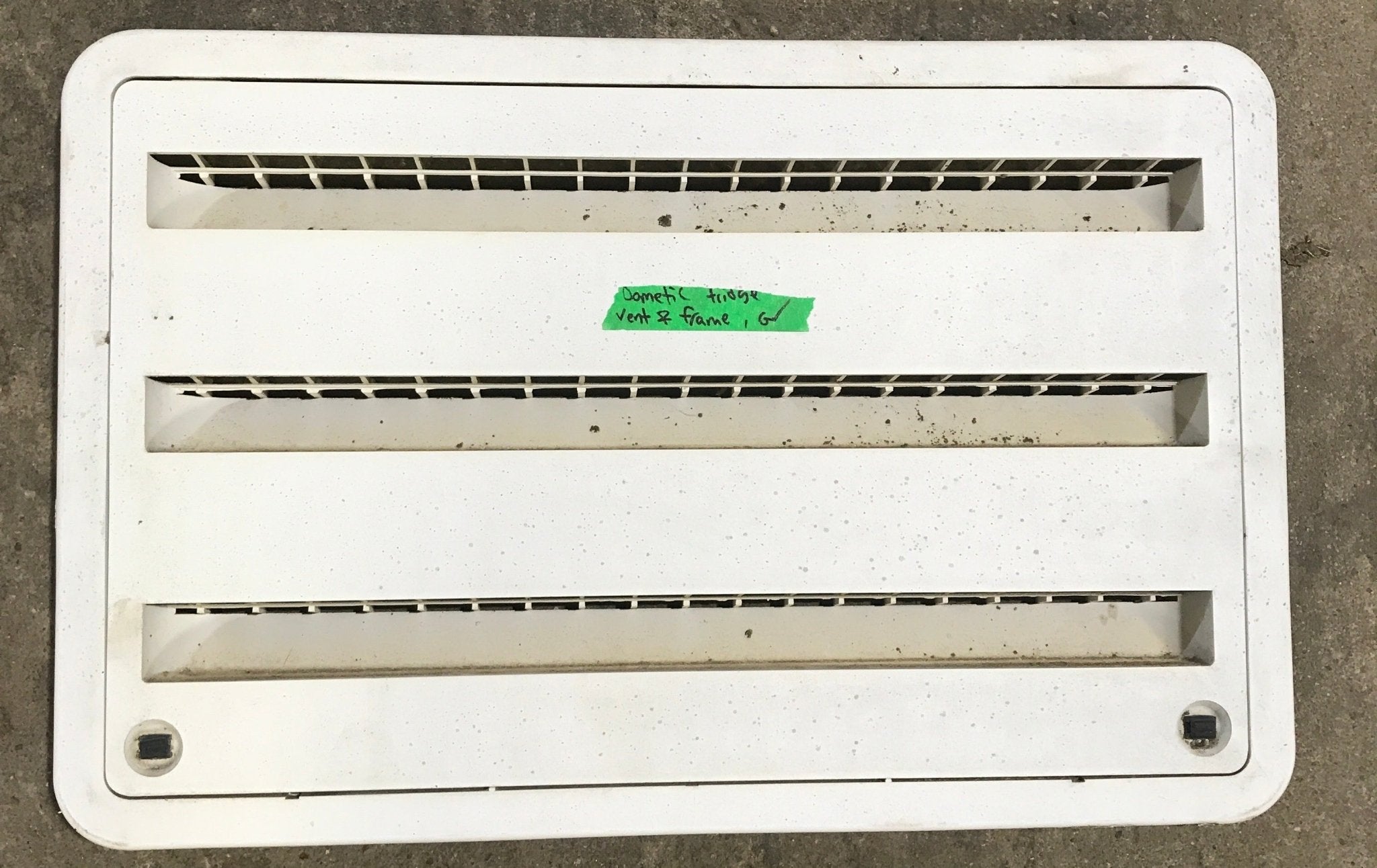 Used Dometic Air Intake Side Refrigerator Vent, Has Frame - 3109350.011 - Young Farts RV Parts