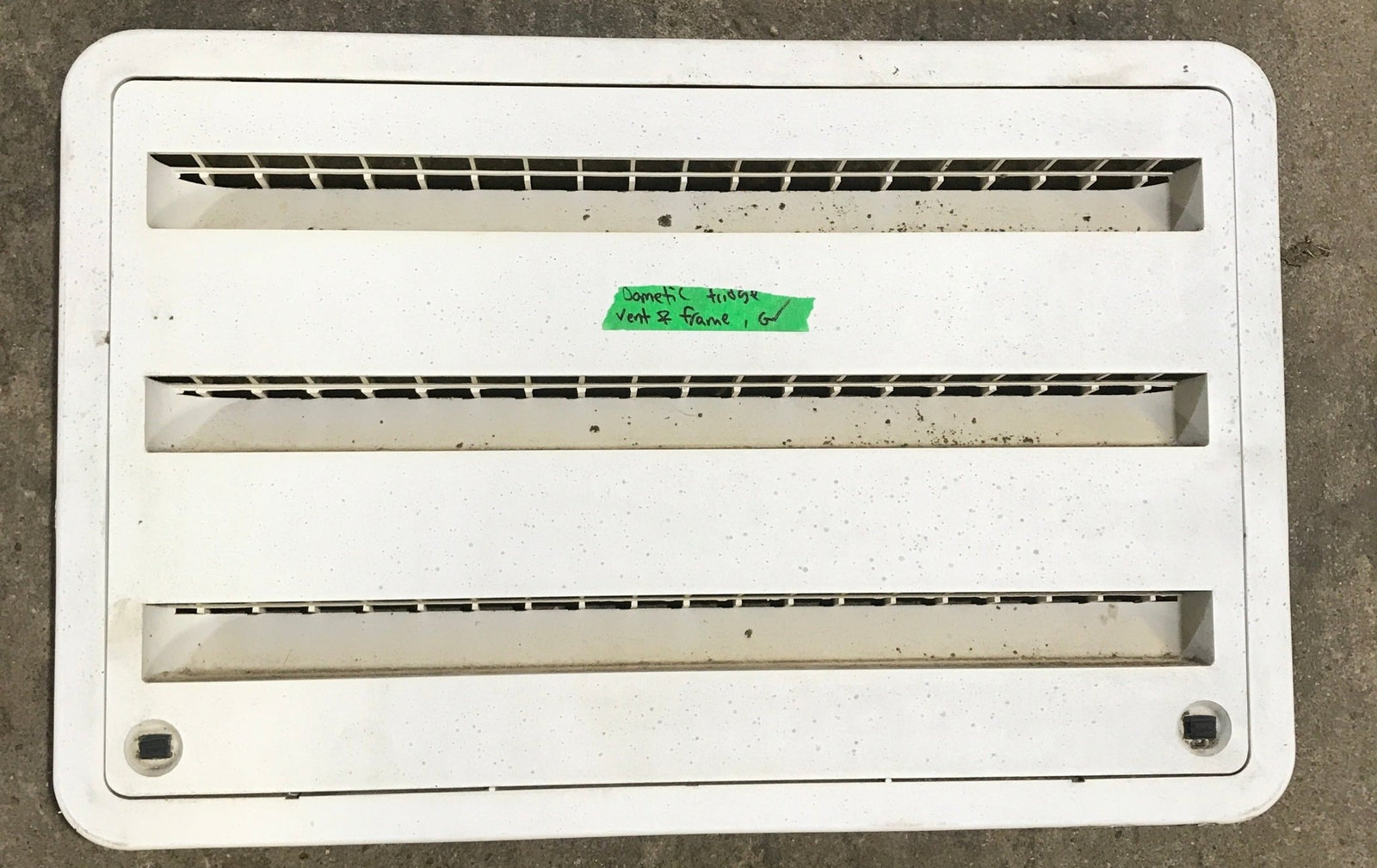 Used Dometic Air Intake Side Refrigerator Vent, Has Frame - 3109350.011 - Young Farts RV Parts