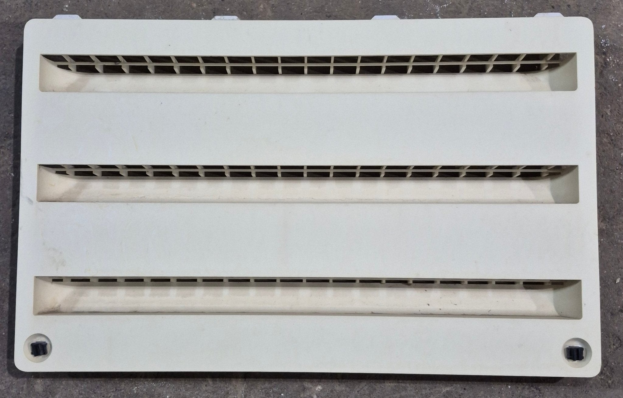 Used Dometic Air Intake Side Refrigerator Vent, Yellowed, No Frame - 3102277.021 - Young Farts RV Parts