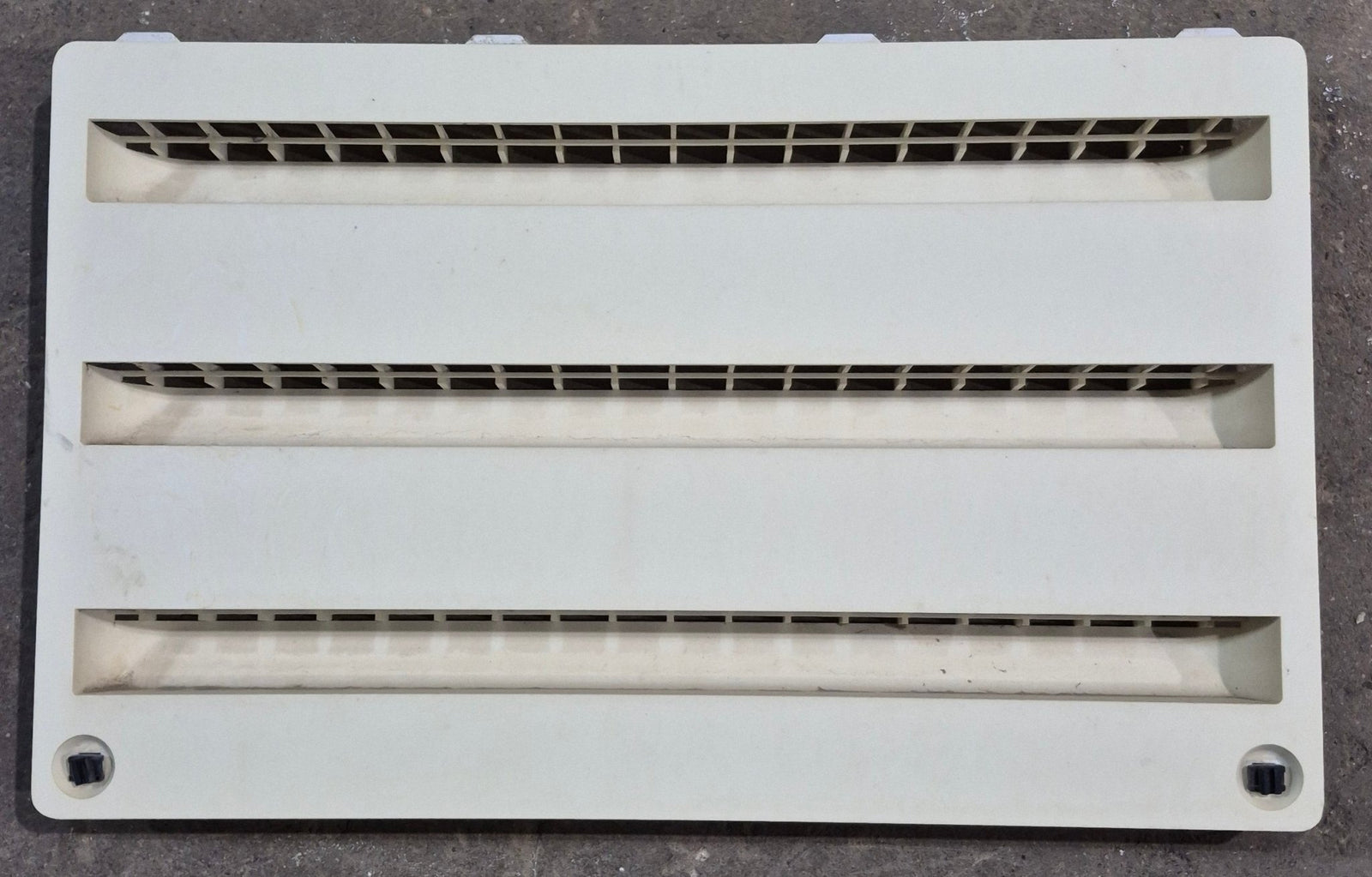 Used Dometic Air Intake Side Refrigerator Vent, Yellowed, No Frame - 3102277.021 - Young Farts RV Parts