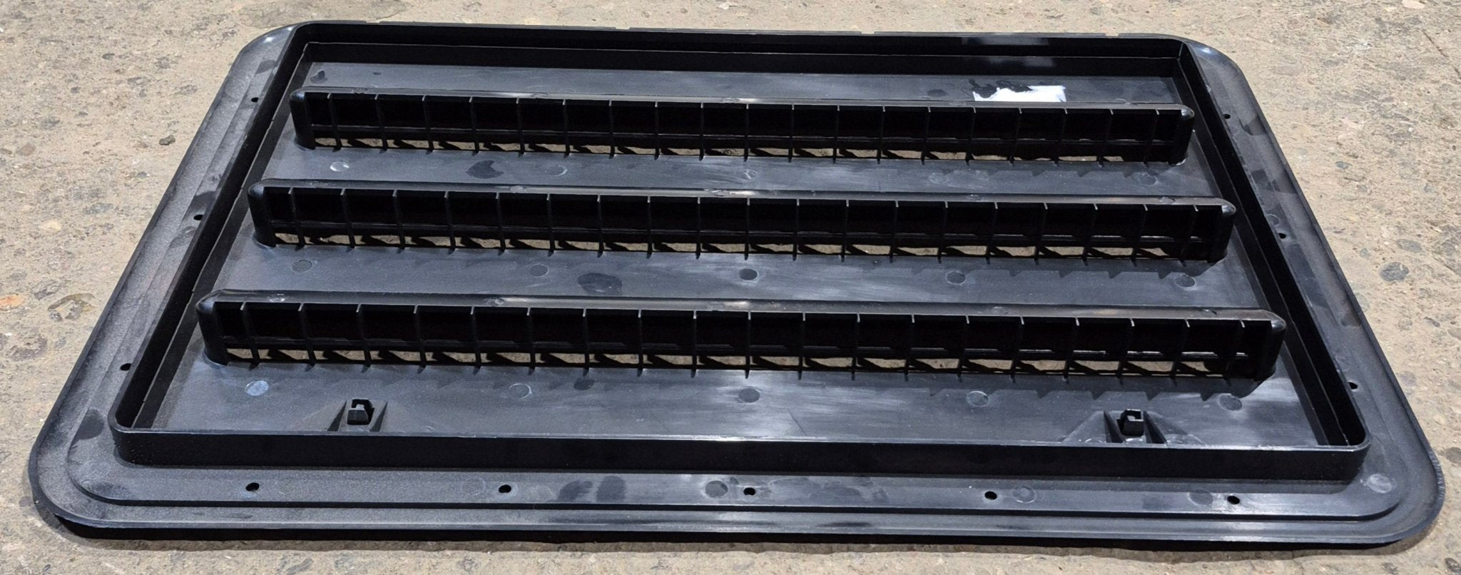Used DOMETIC/ ATWOOD 13003 - Black Air Intake Side Refrigerator Vent - HAS FRAME - Young Farts RV Parts