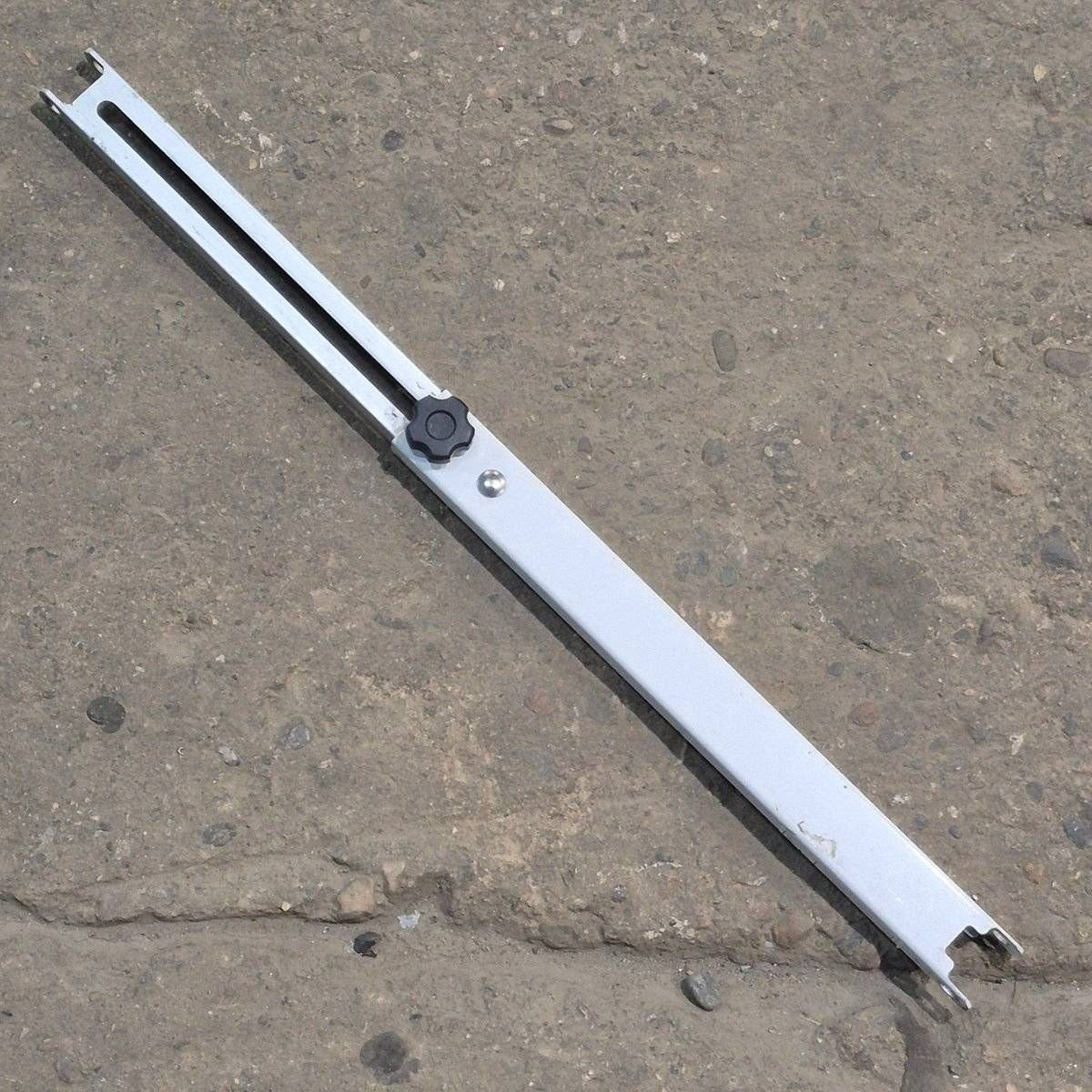 Used Dometic Awning Adjustable Pitch Arm, White/ Silver, 15 7/8