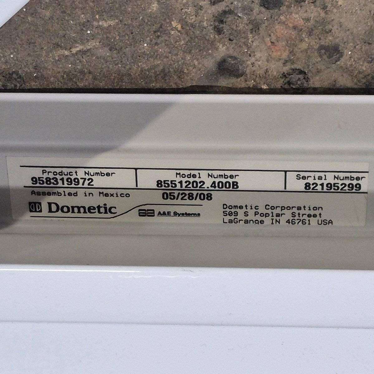 Used Dometic Awning Arm, Drive (Front) Powered, White, 65 1/2