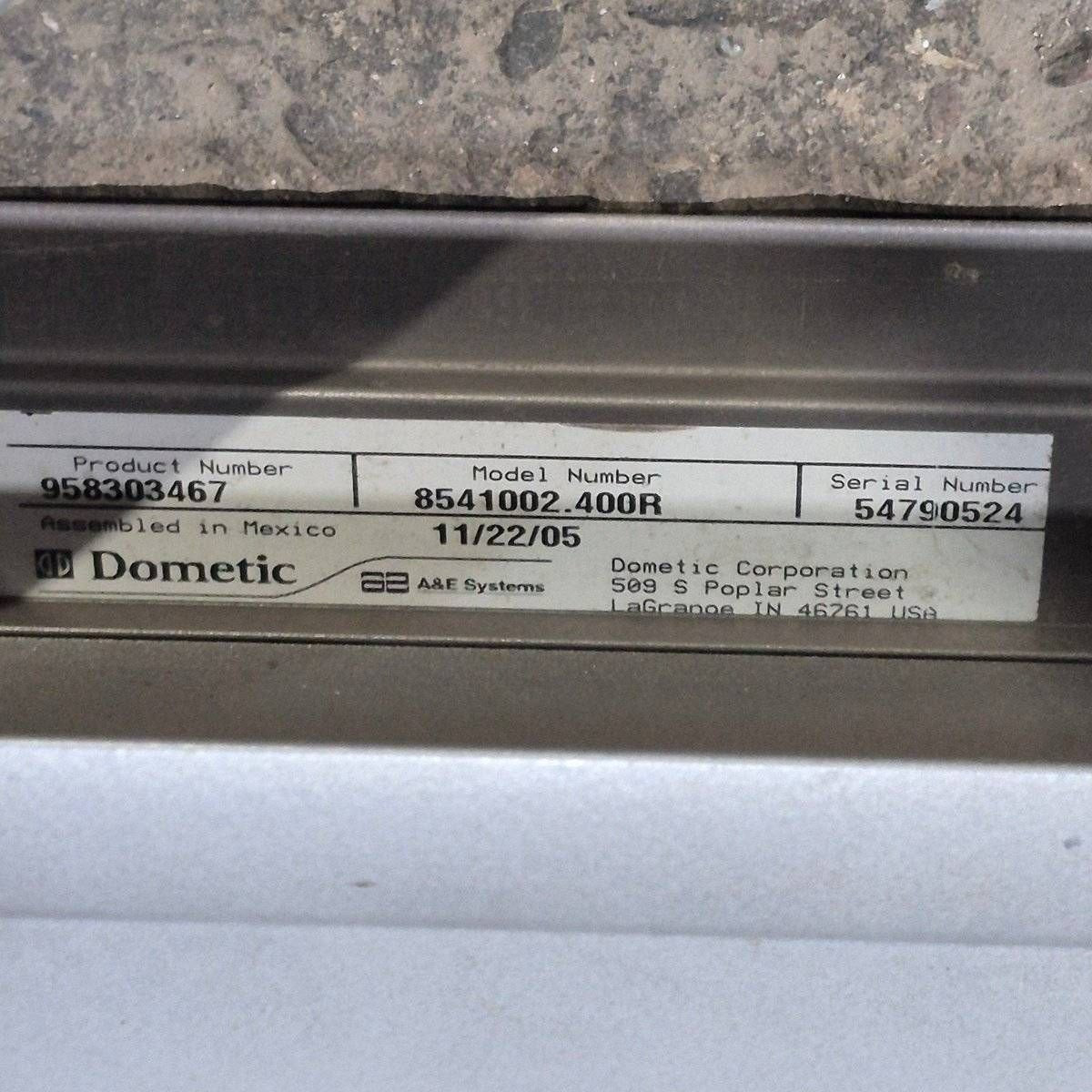 Used Dometic Awning Arm, Idler (Rear) Non - Powered, Silver (Satin), 65 1/2