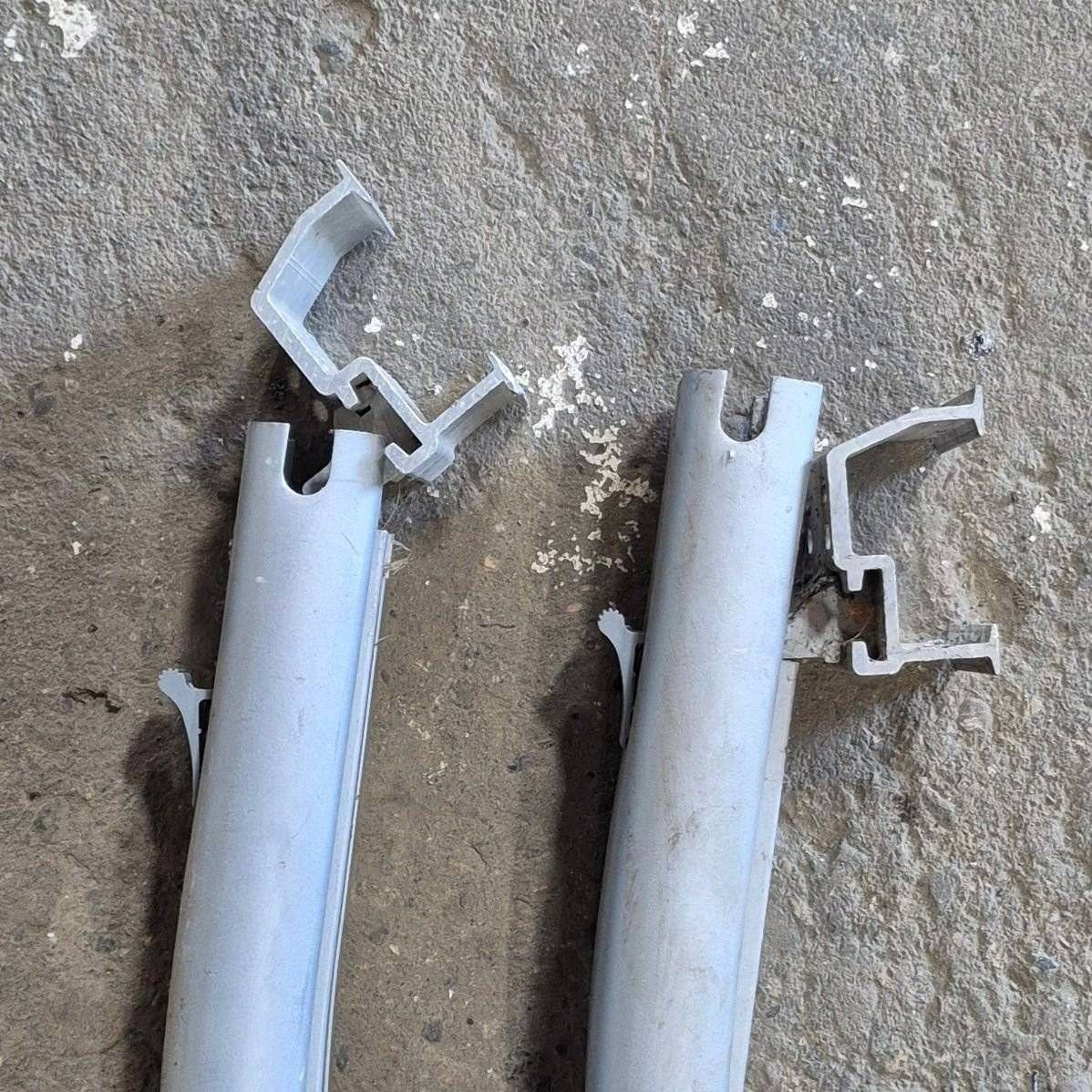 Used Dometic Awning Arm Set, Curved, Silver (Satin), 62 1/2" - 838100D013 - Young Farts RV Parts