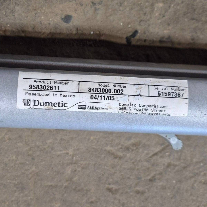 Used Dometic Awning Arm Set, Silver (Satin), 61" - 8483000.102 - Young Farts RV Parts