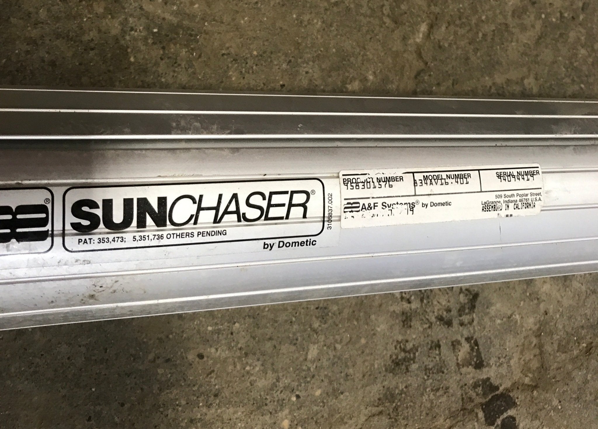 Used Dometic Awning Roller Tube 15 1/2' - Young Farts RV Parts