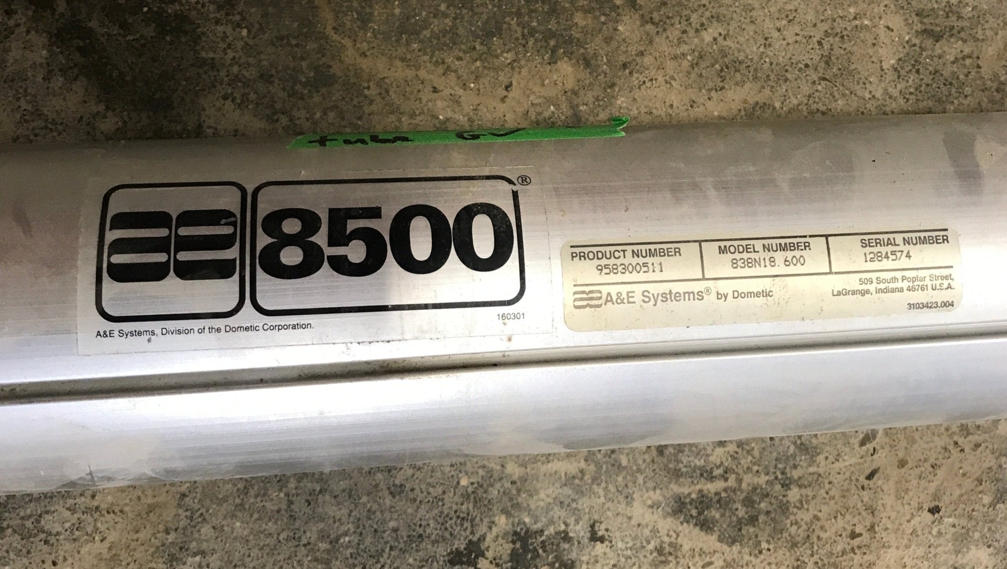 Used Dometic Awning Roller Tube 17 1/2' - Young Farts RV Parts