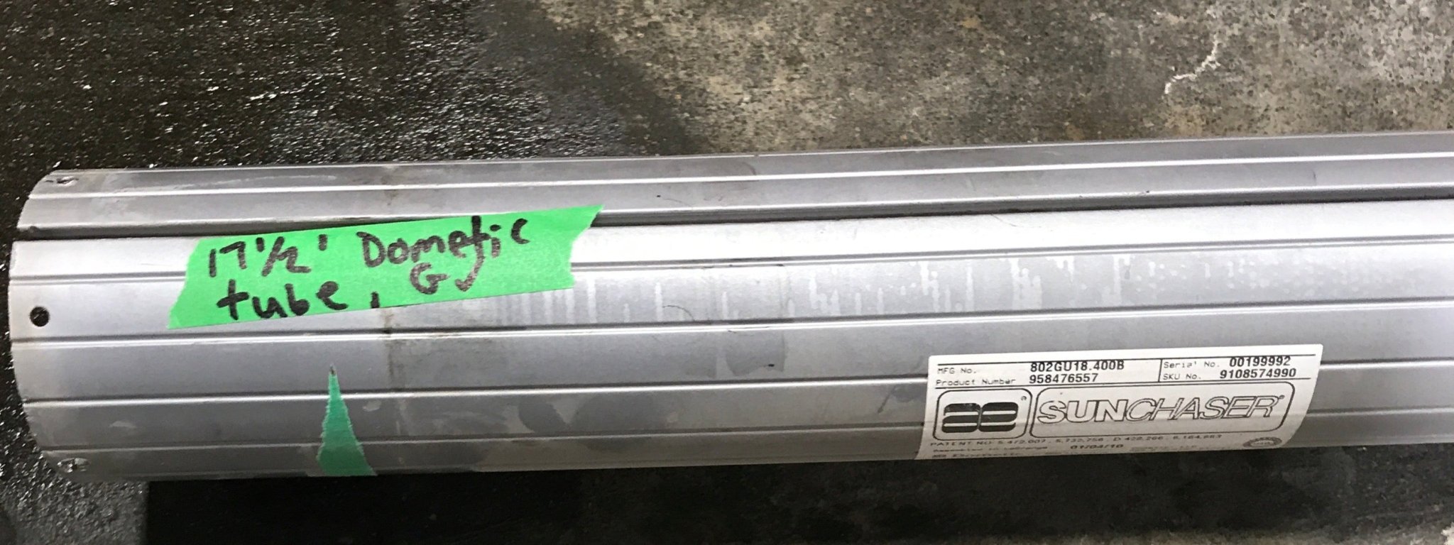 Used Dometic Awning Roller Tube 17 1/2' - Young Farts RV Parts