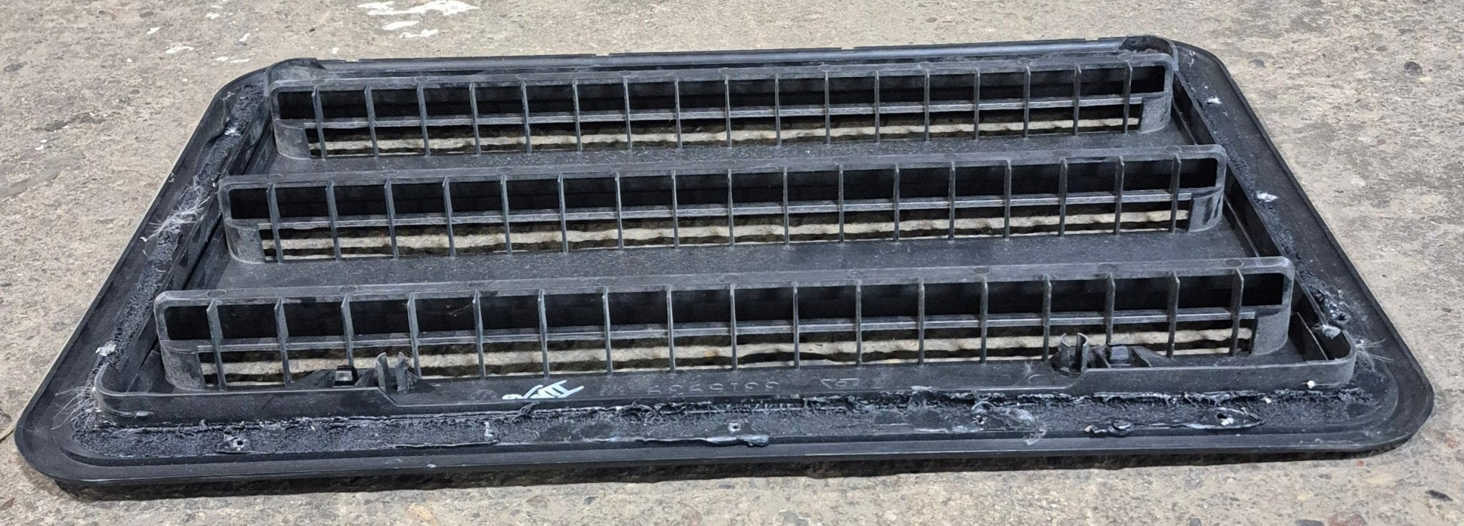 Used Dometic Black Air Intake Side Refrigerator Vent - HAS FRAME - Young Farts RV Parts