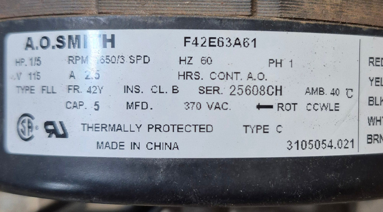 Used Dometic / Duo - therm A/C Blower Motor 3105054.021 - Young Farts RV Parts