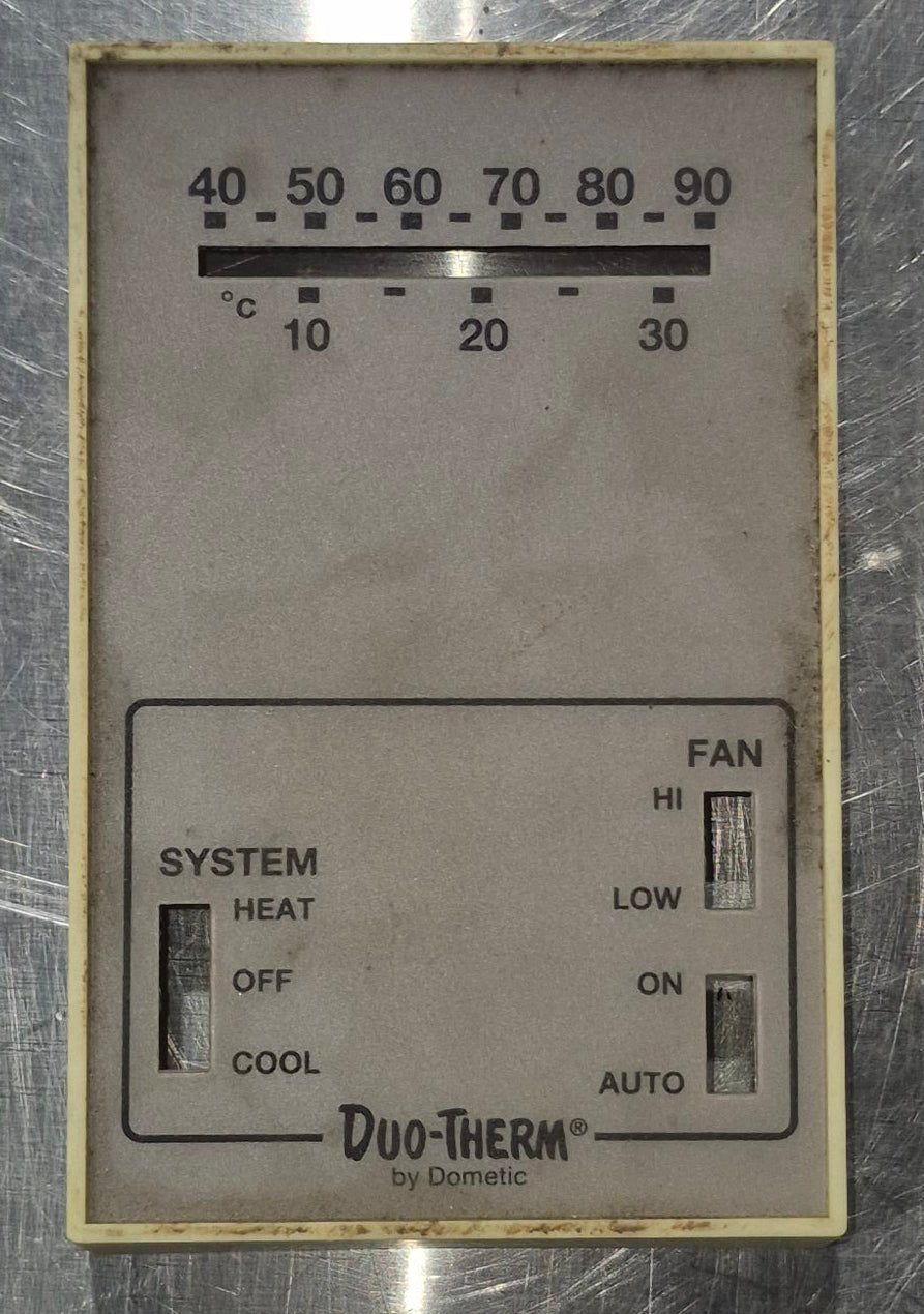 Used Dometic / Duo - therm Analog Thermostat Cool/Furnace Cover (Faceplate) - Young Farts RV Parts