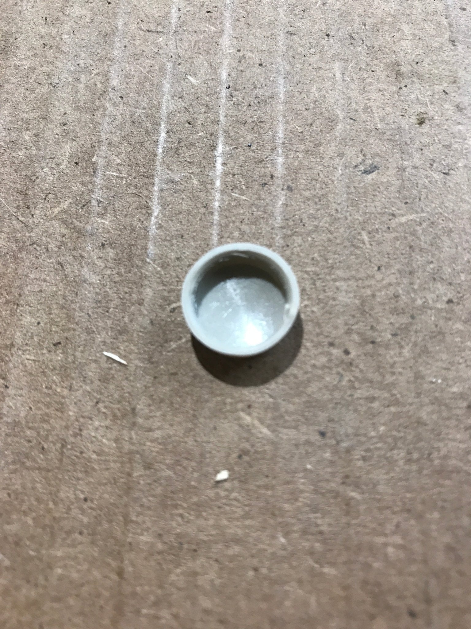 Used Dometic Fridge Door Upper Hinge Pin Cap, Beige - 2932736016 - Young Farts RV Parts