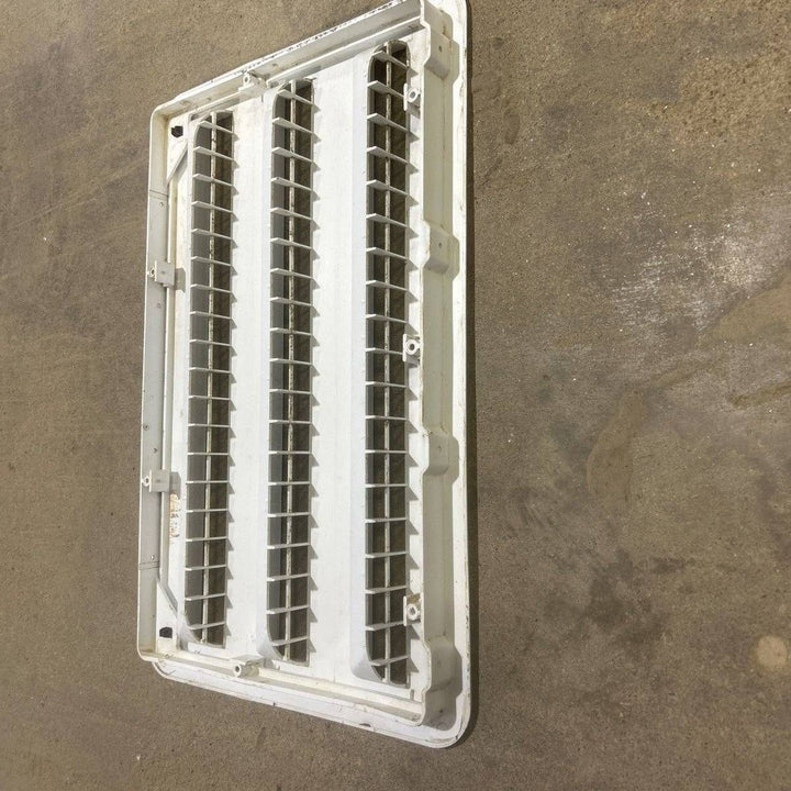 Used DOMETIC Off-White Air Intake Side Refrigerator Vent- HAS FRAME - Young Farts RV Parts