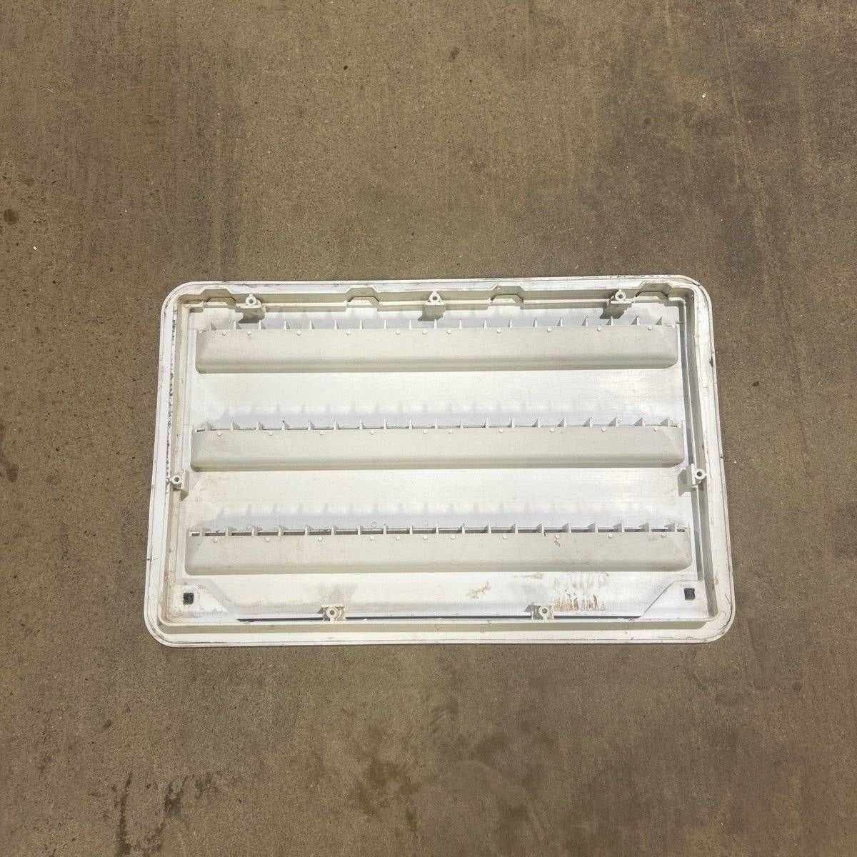 Used DOMETIC Off-White Air Intake Side Refrigerator Vent- HAS FRAME - Young Farts RV Parts