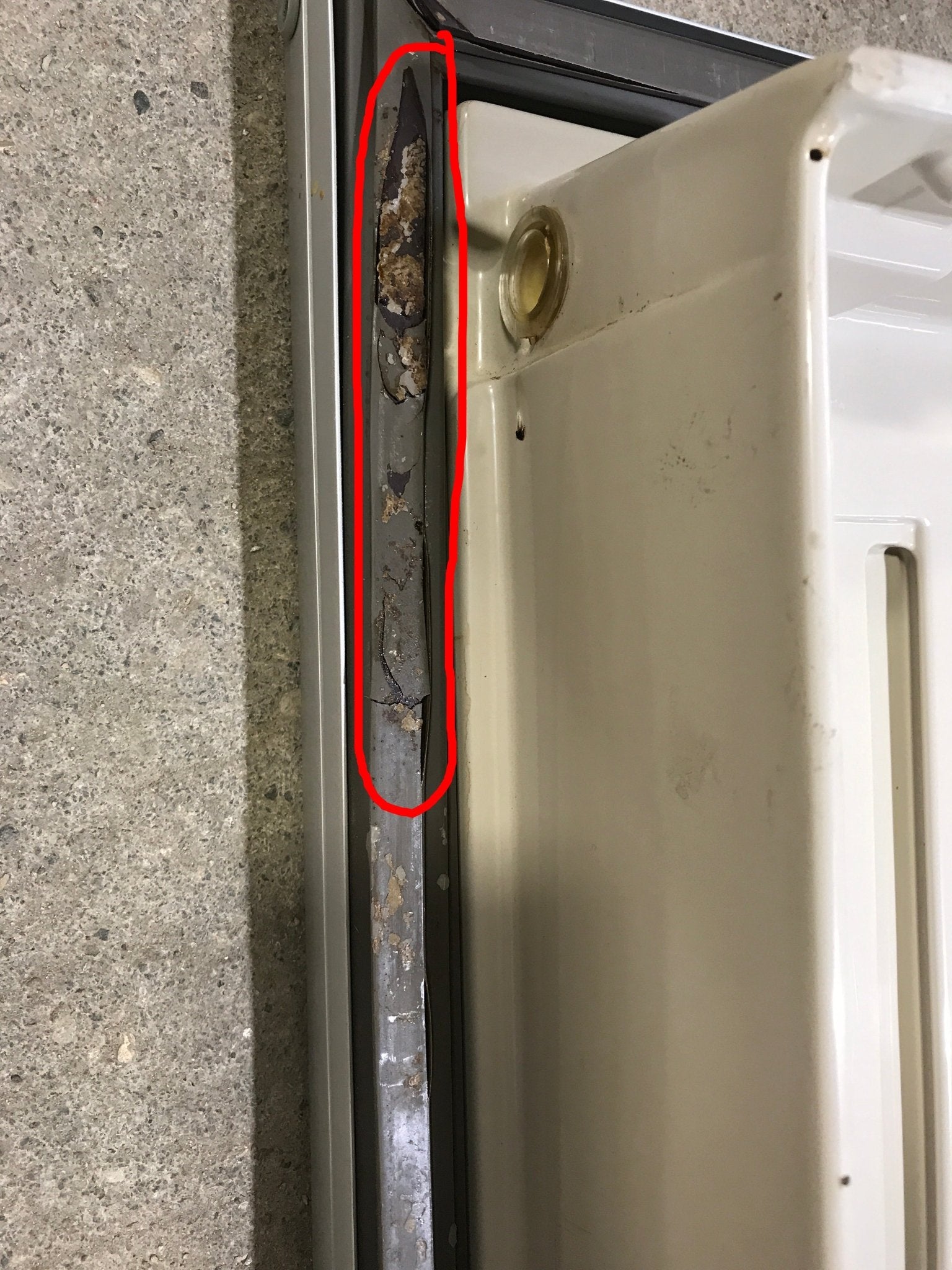 Used Dometic Refrigerator Door 2930929142 - 24 3/8" W x 37" H - Young Farts RV Parts