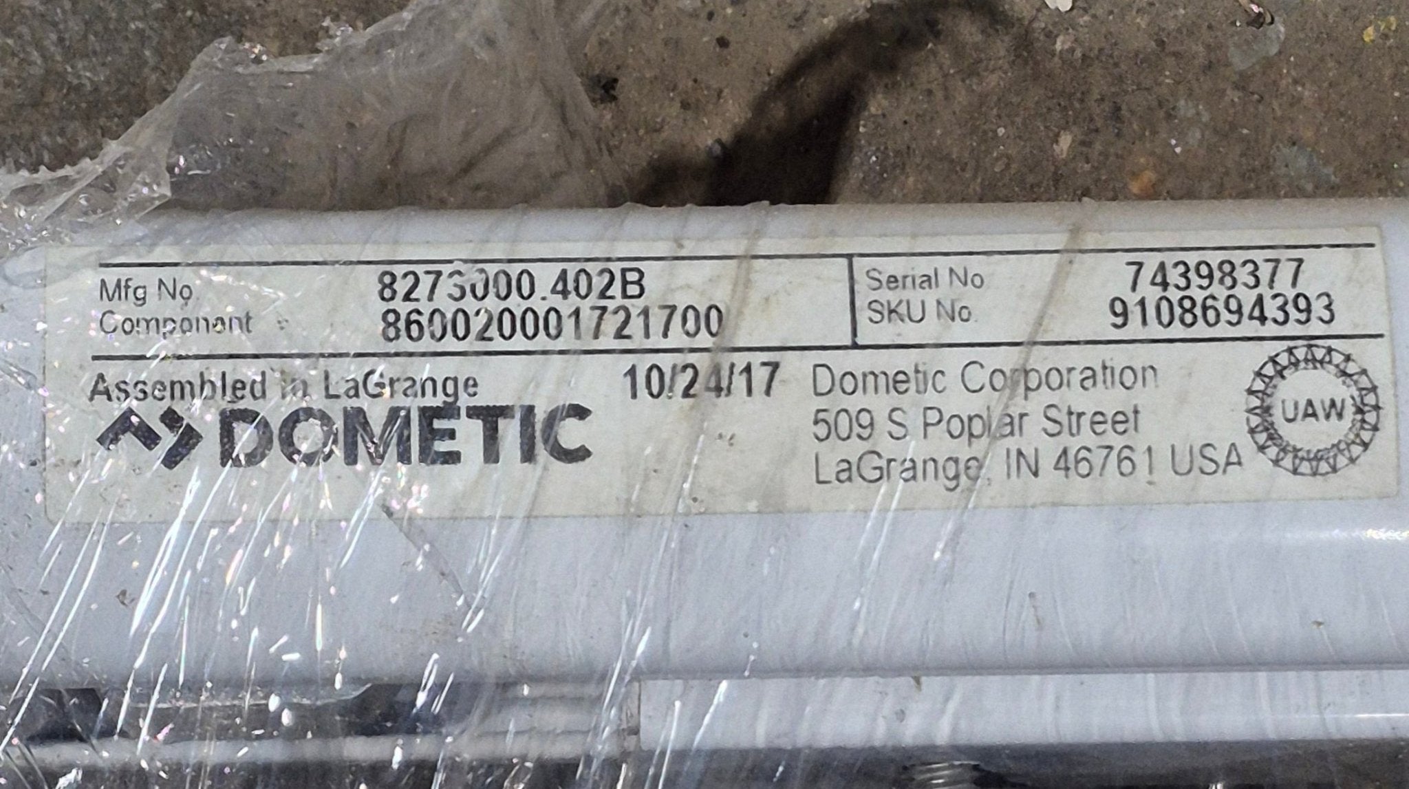 Used Dometic Short Awning Arm Set - 8273000.402B - Young Farts RV Parts