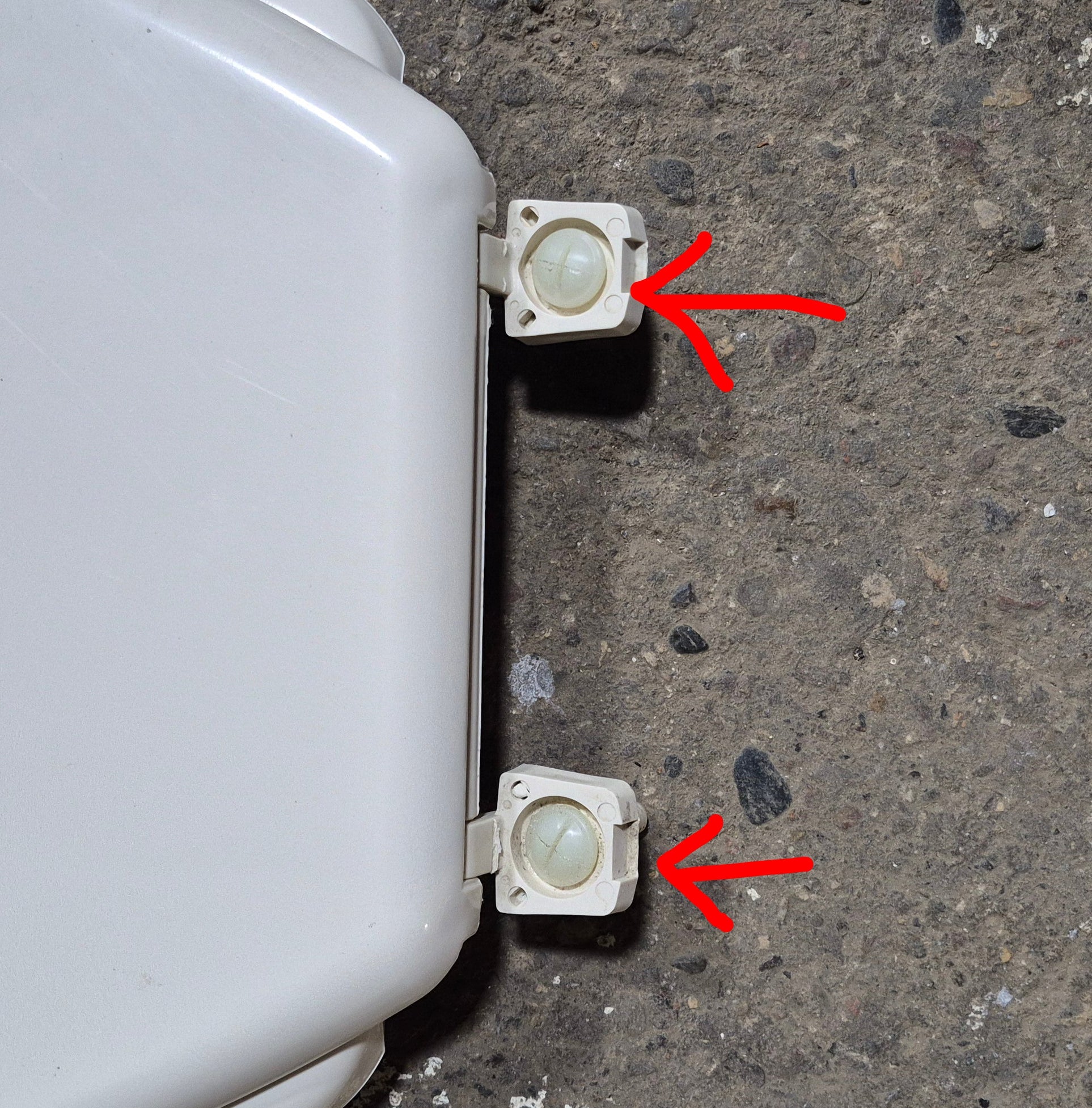 Used Dometic Toilet Seat & Cover Replacement, Off - White - 385344089 , 385312114 - Young Farts RV Parts