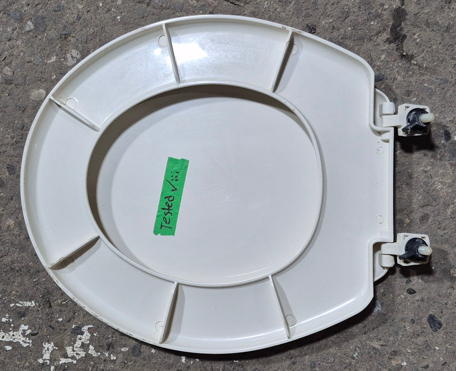 Used Dometic Toilet Seat & Cover Replacement, Off - White - 385344089 , 385312114 - Young Farts RV Parts