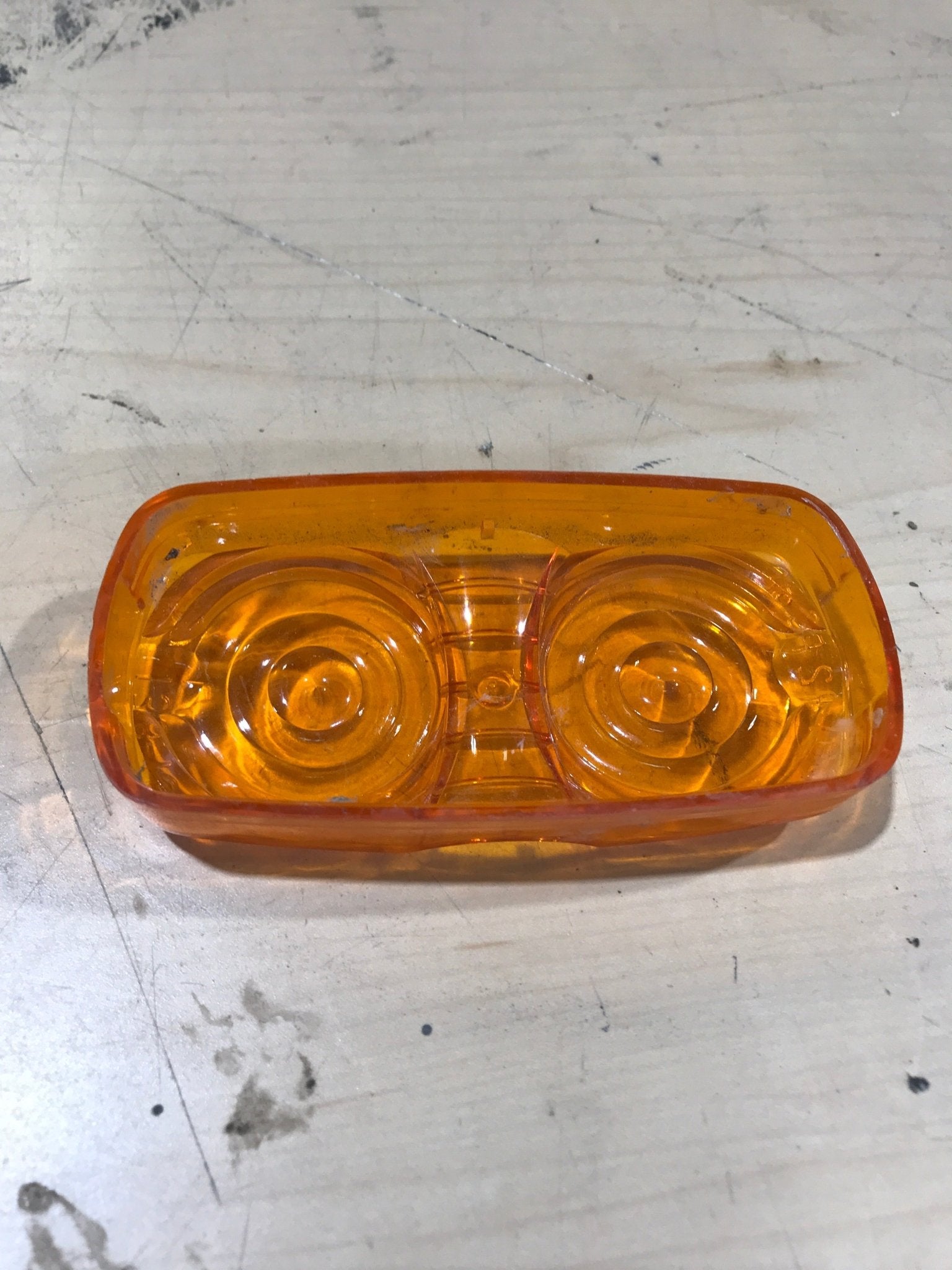 Used DOT P2 PC 90 Replacement Lens for Marker Light - Amber - Young Farts RV Parts