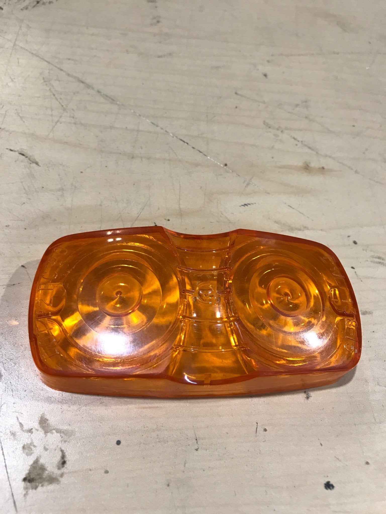 Used DOT P2 PC 90 Replacement Lens for Marker Light - Amber - Young Farts RV Parts