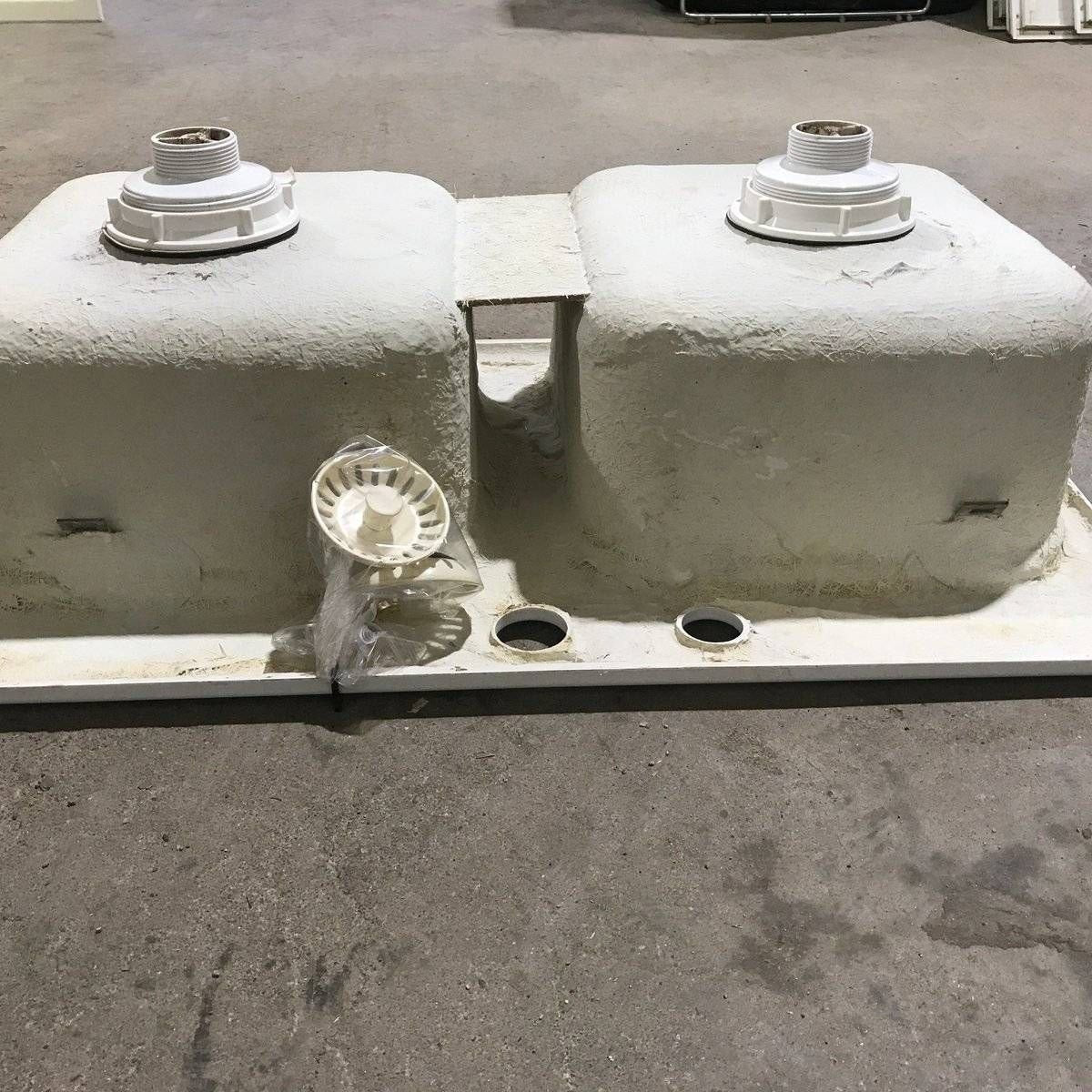 Used Double Kitchen Sink - 29" x 17.5" x 10" - Young Farts RV Parts
