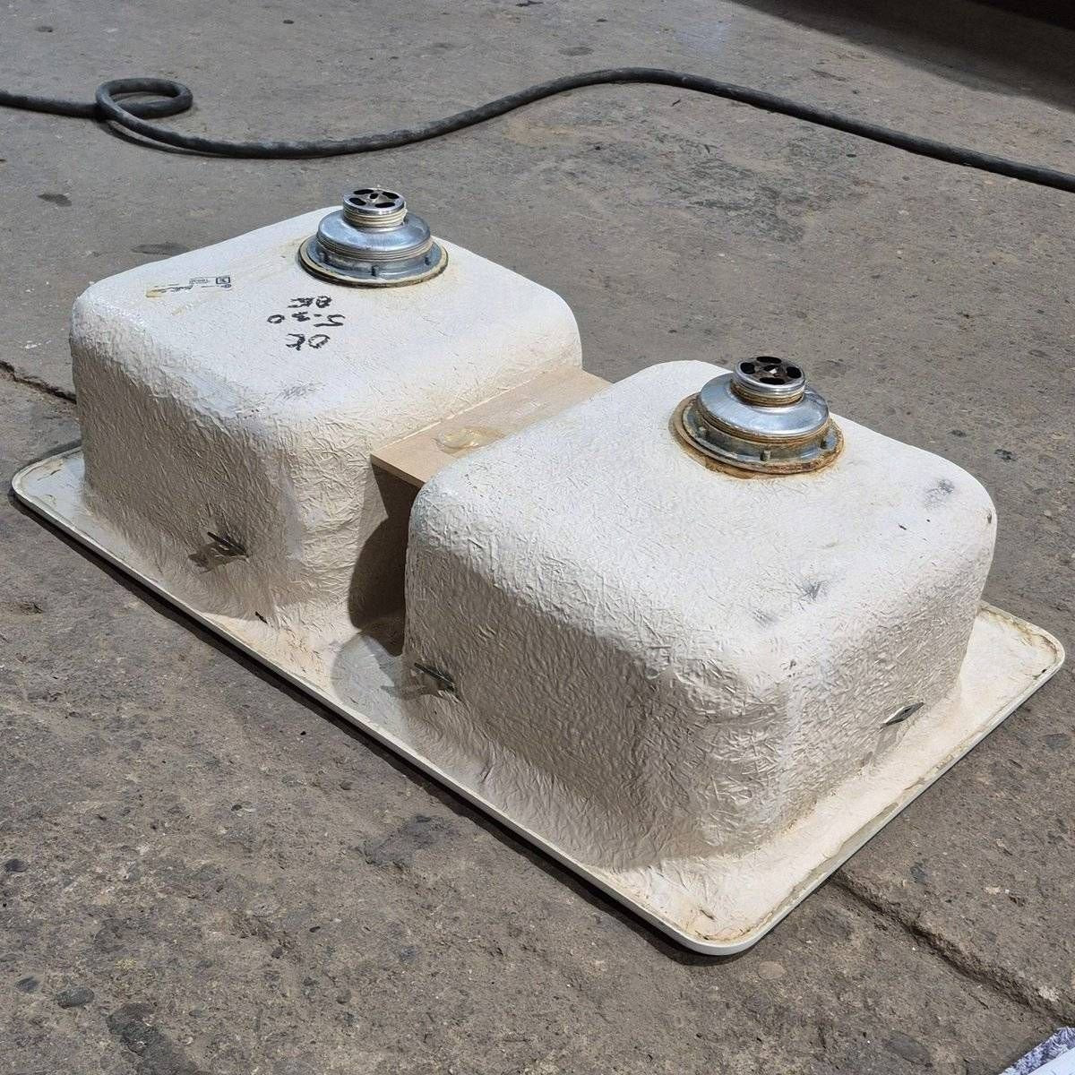 Used Double Kitchen Sink - 29" x 17.5" x 9.25" - Young Farts RV Parts